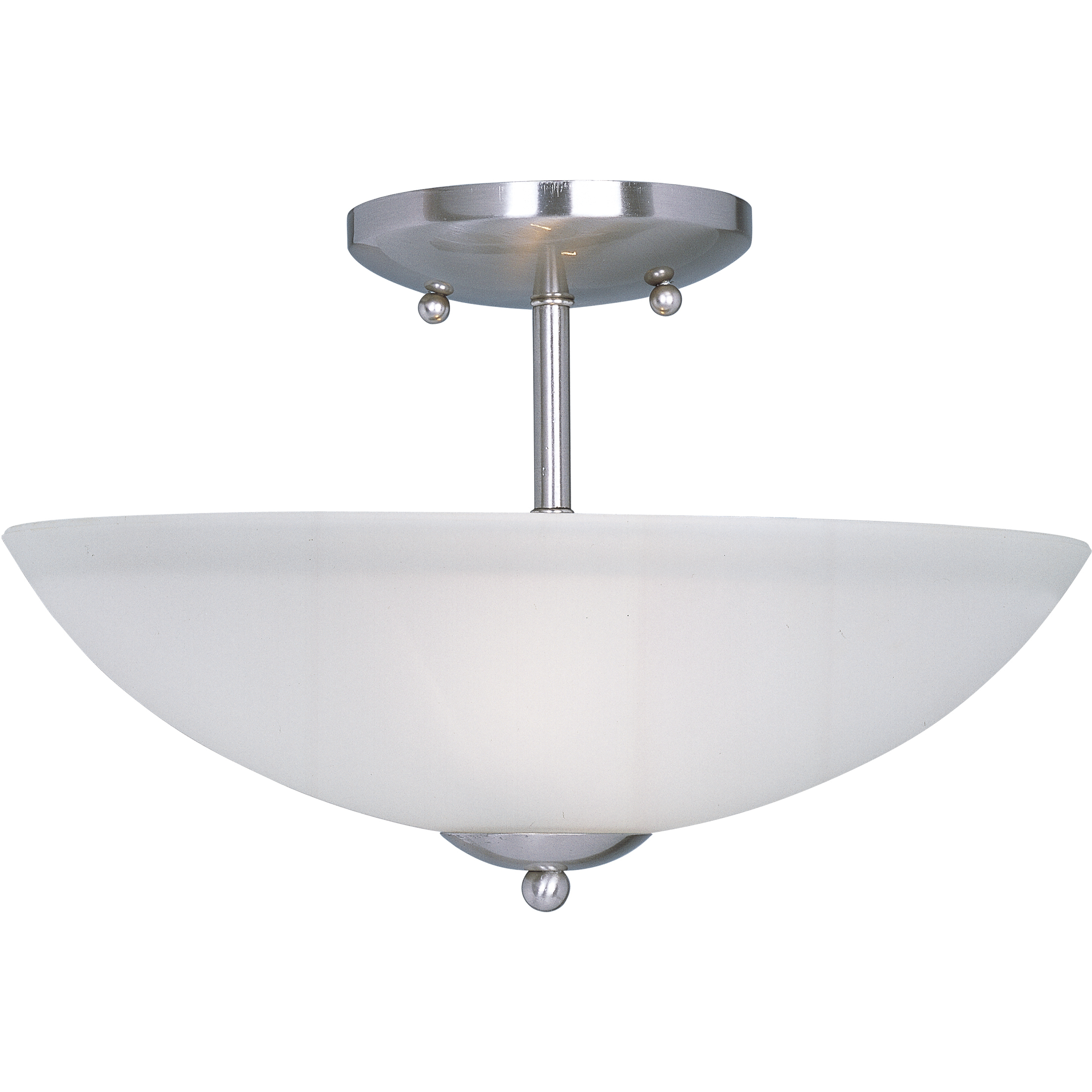 Logan 2 Light 13 inch Satin Nickel Semi-Flush Mount Ceiling Light