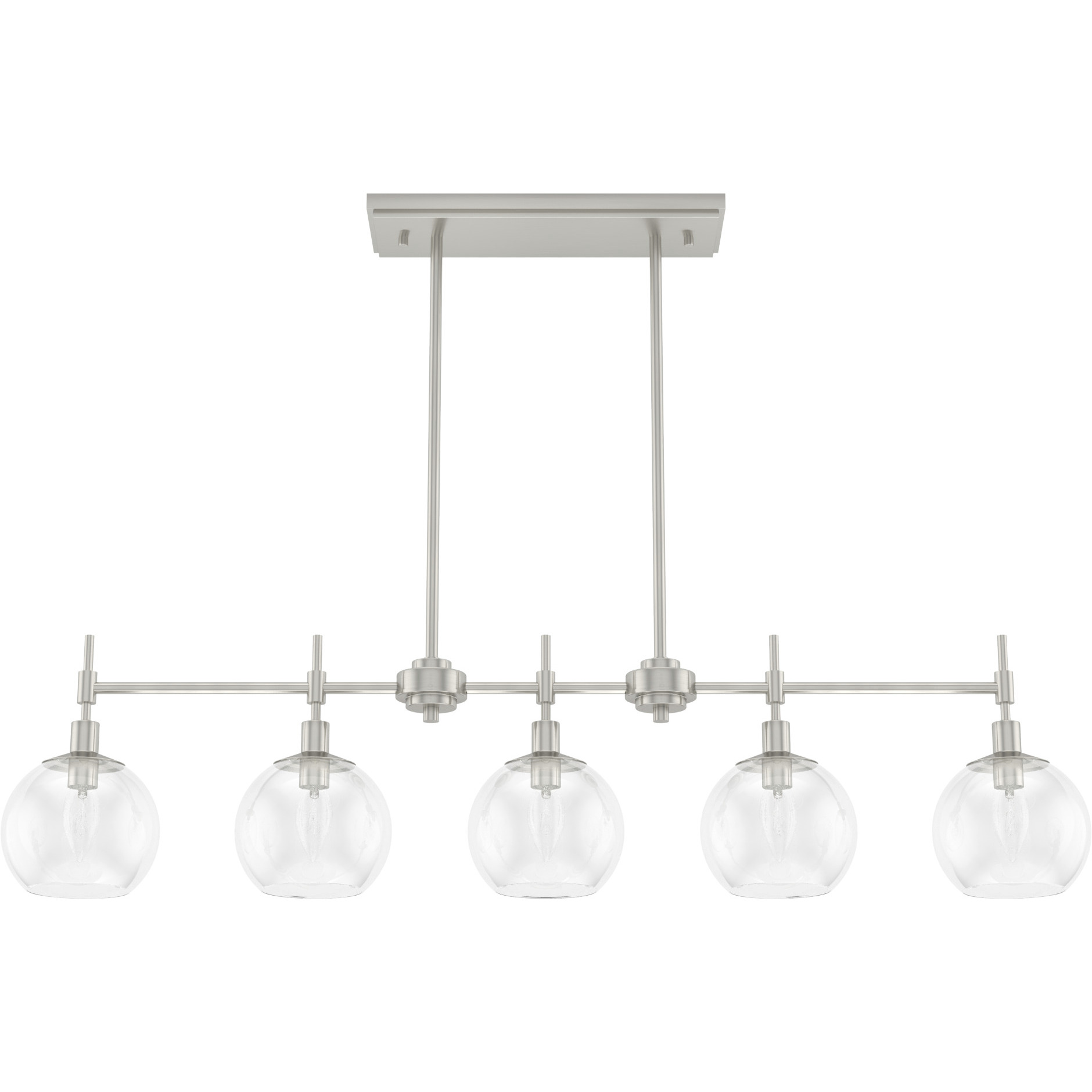 Xidane 5 Light 42 inch Brushed Nickel Linear Chandelier Ceiling Light