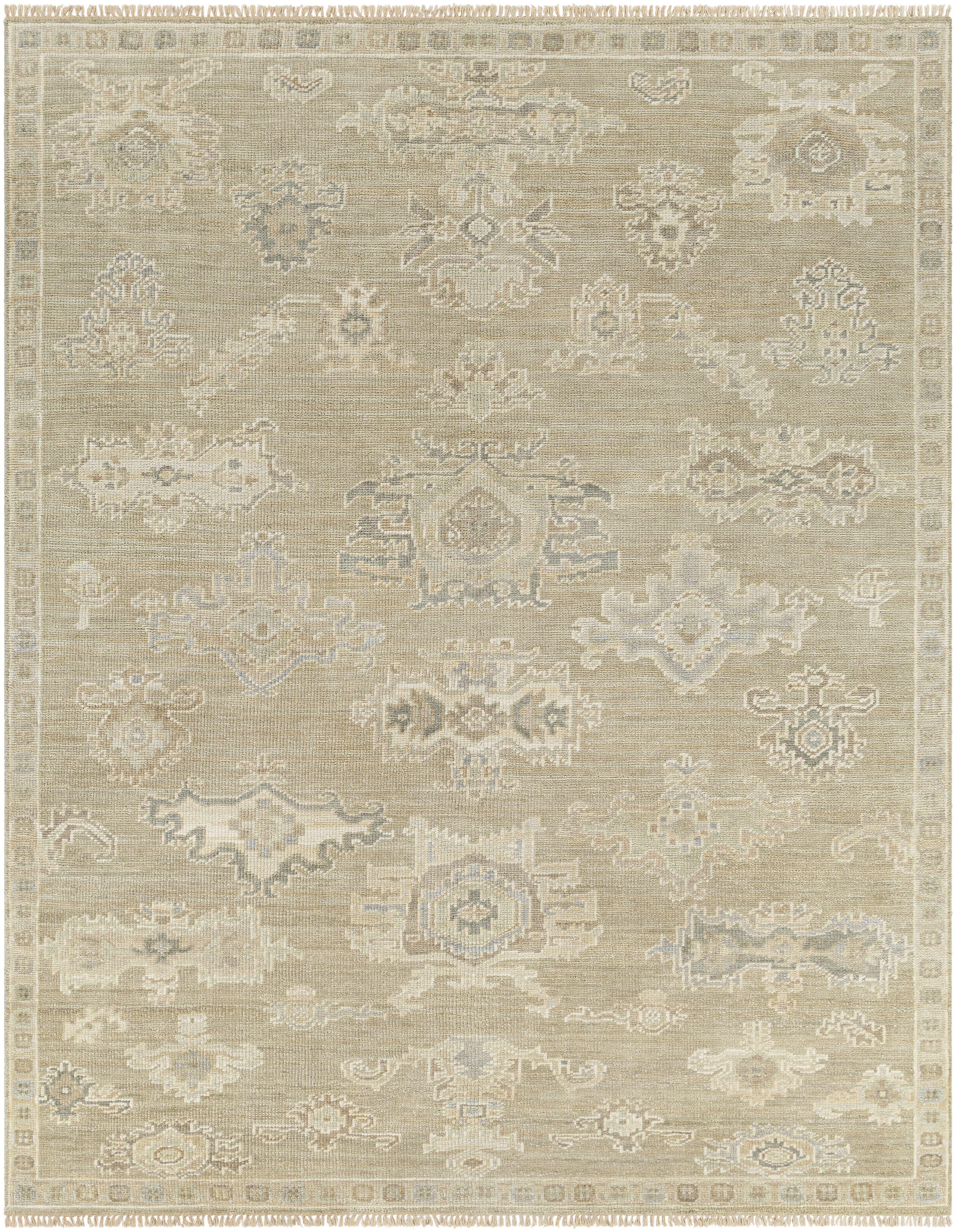 Antalya 108 X 72 inch Light Brown Rug, Rectangle