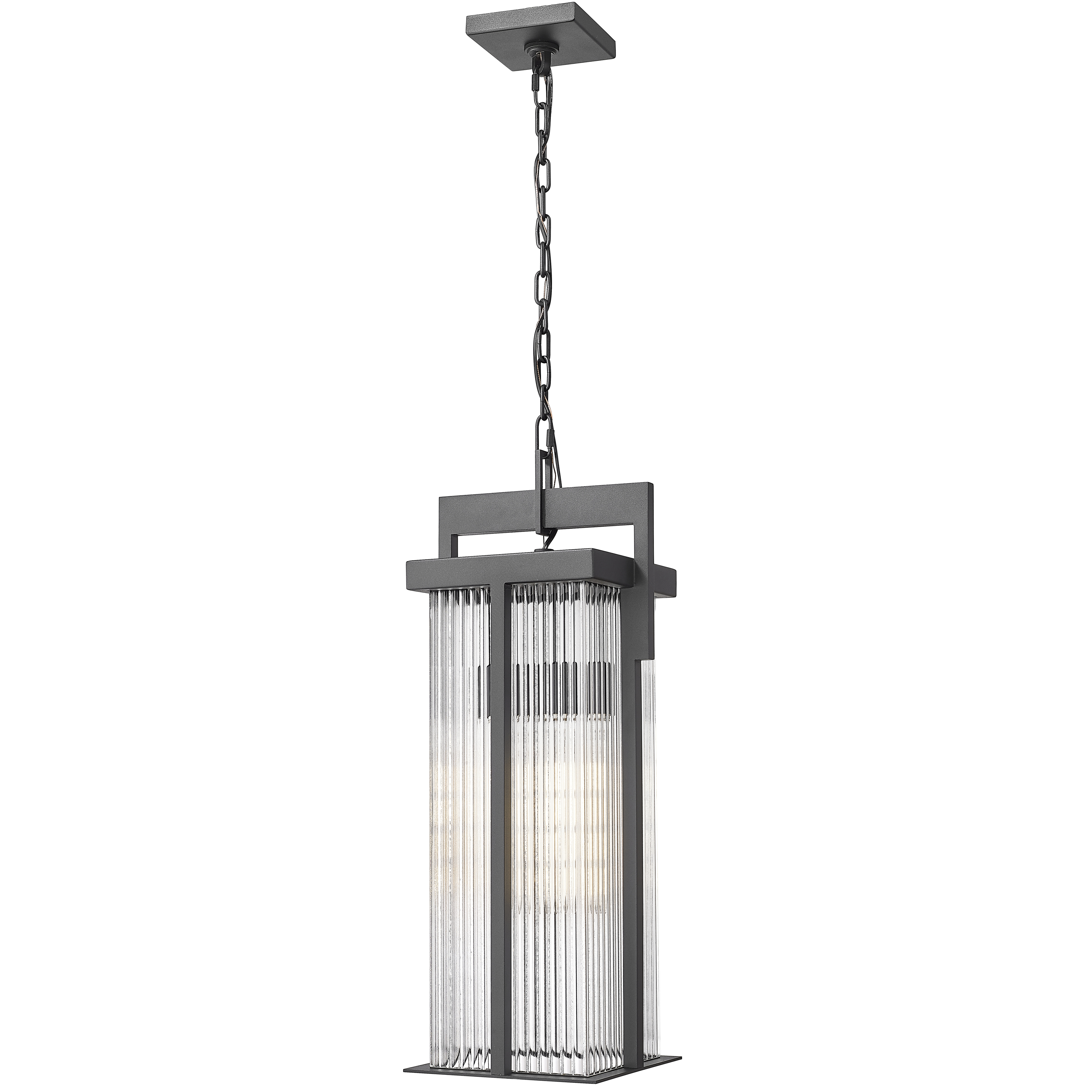 Fortis 2 Light 9.25 inch Sand Black Outdoor Chain Mount Ceiling Fixture
