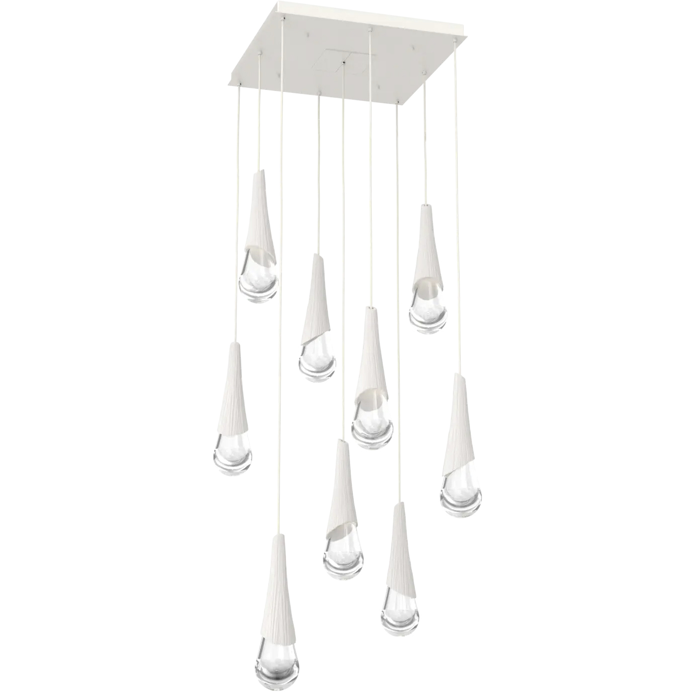 Hailstone LED 26.4 inch Salt White with Chalk Multi-Pendant Ceiling Light