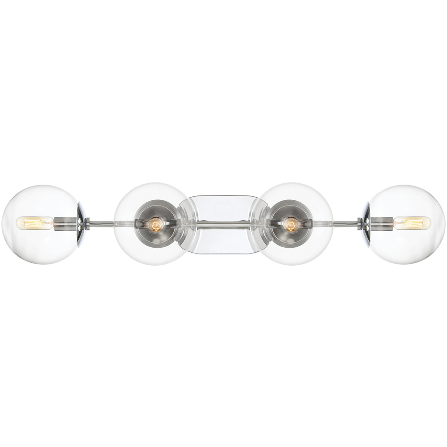 Welton 4 Light 32 inch Chrome Bath Light Wall Light