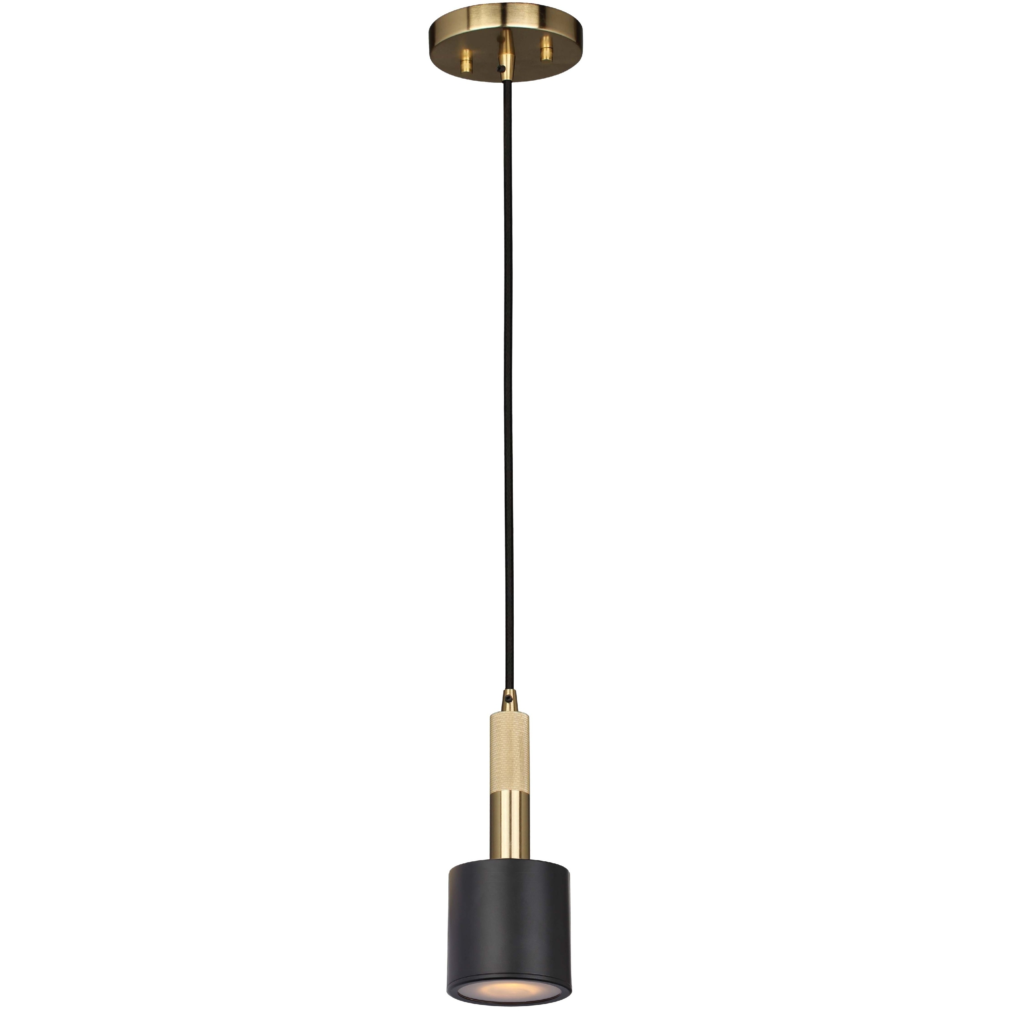 Rhoswen 1 Light 3.5 inch Matte Black and Aged Brass Single Drop Pendant Ceiling Light