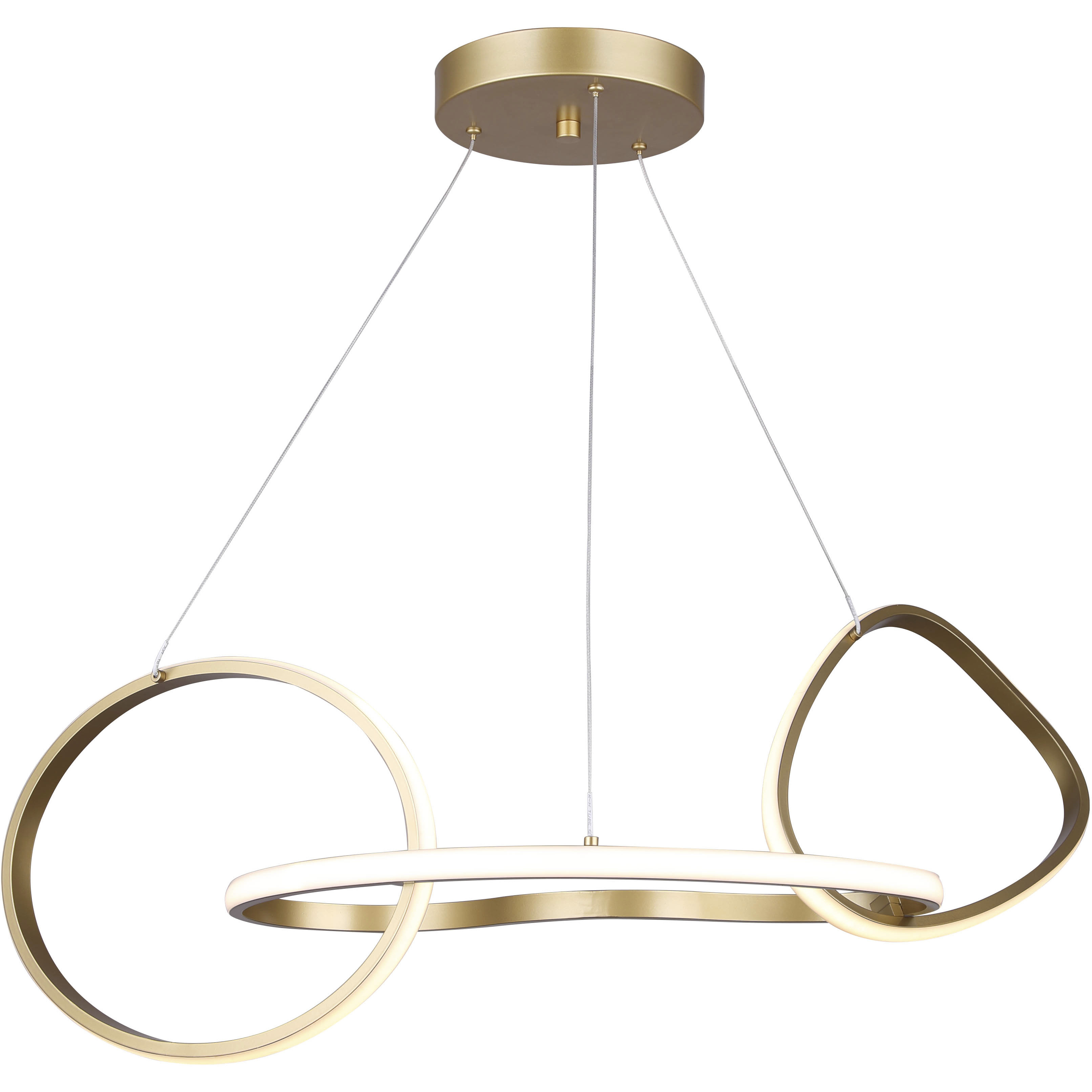 Zuri LED 33 inch Gold Chandelier Ceiling Light