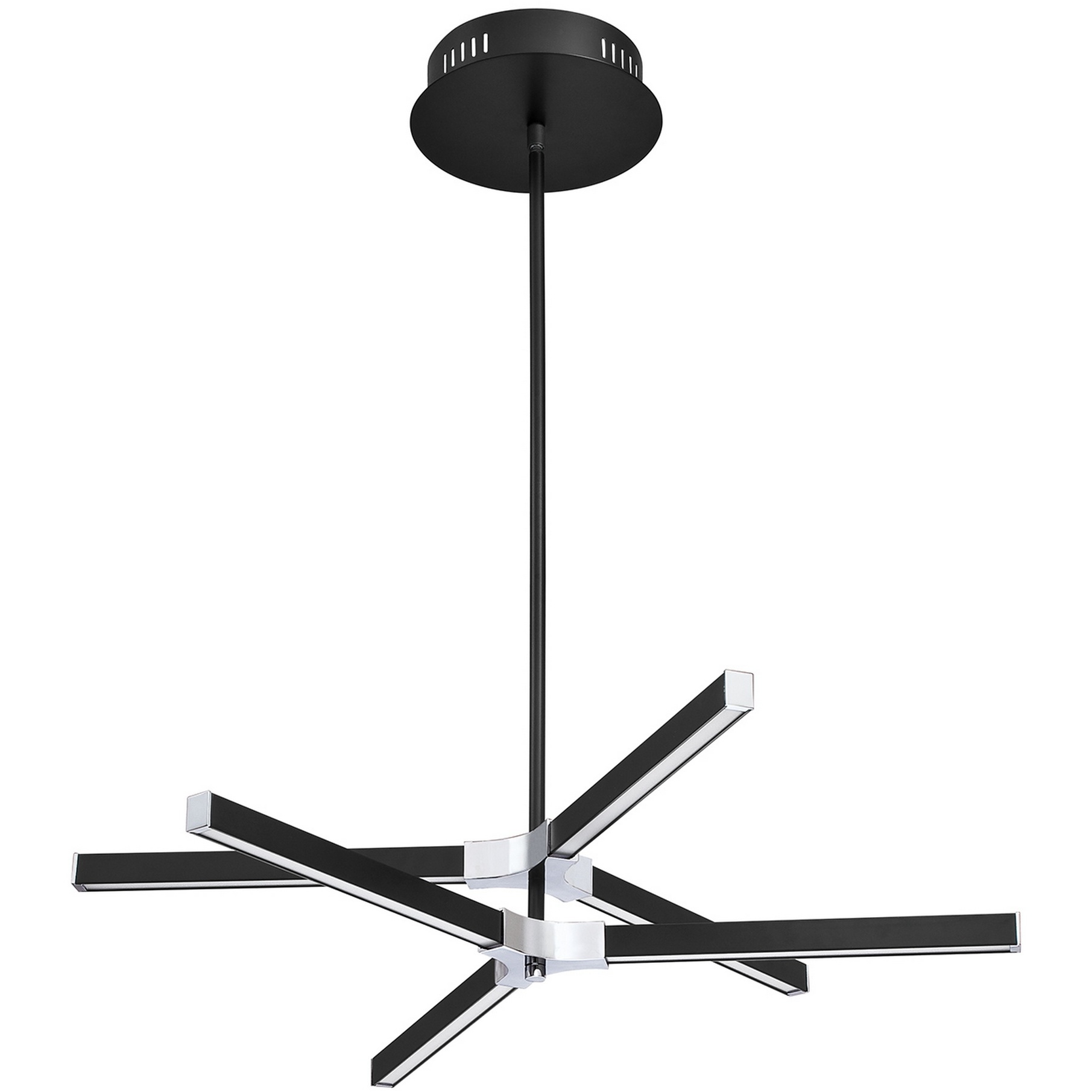 Stykx LED 30 inch Black and Chrome Pendant Ceiling Light