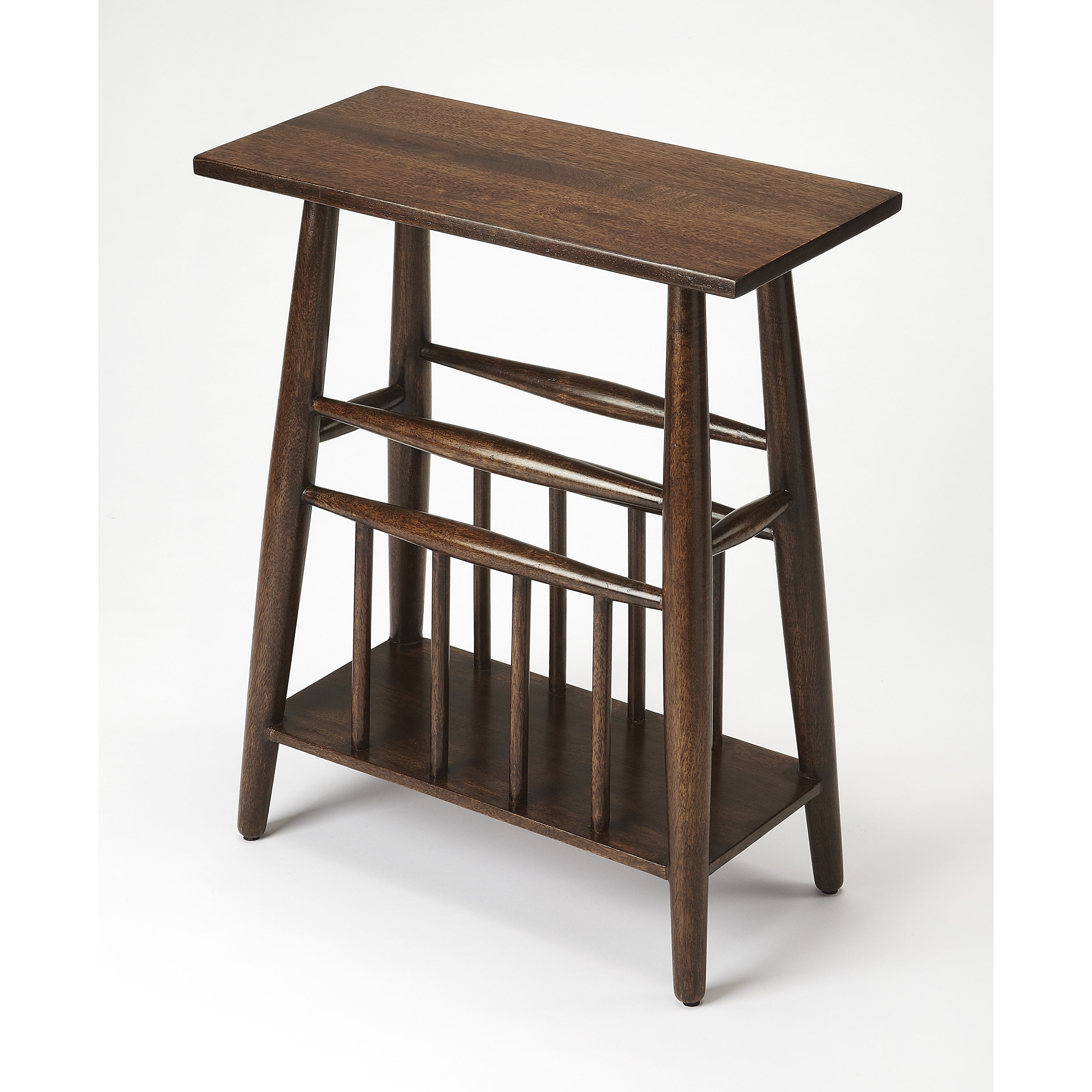 Bowen Solid Wood Butler Loft Magazine Rack/Media Storage
