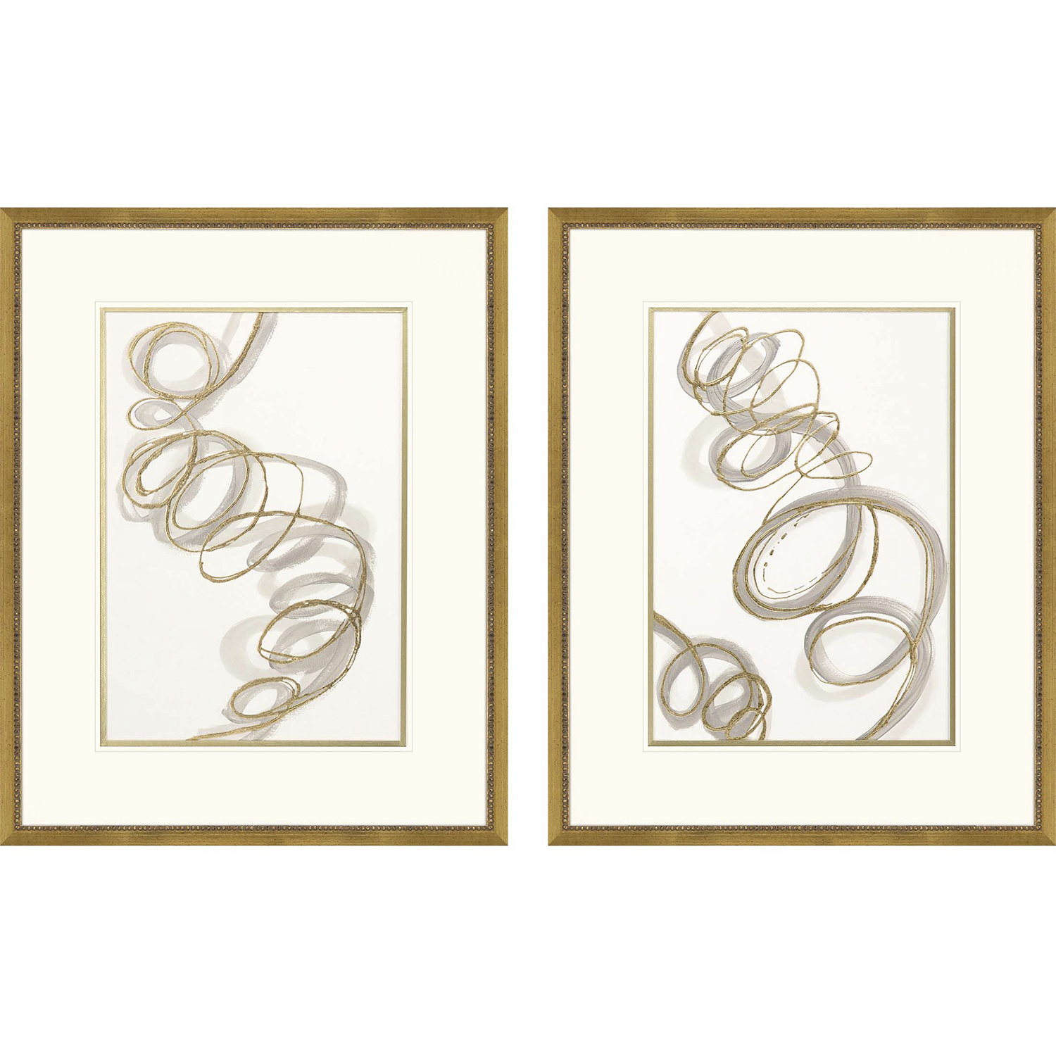 Radiant Spiral Metallic and Neutral Framed Art, The Studio