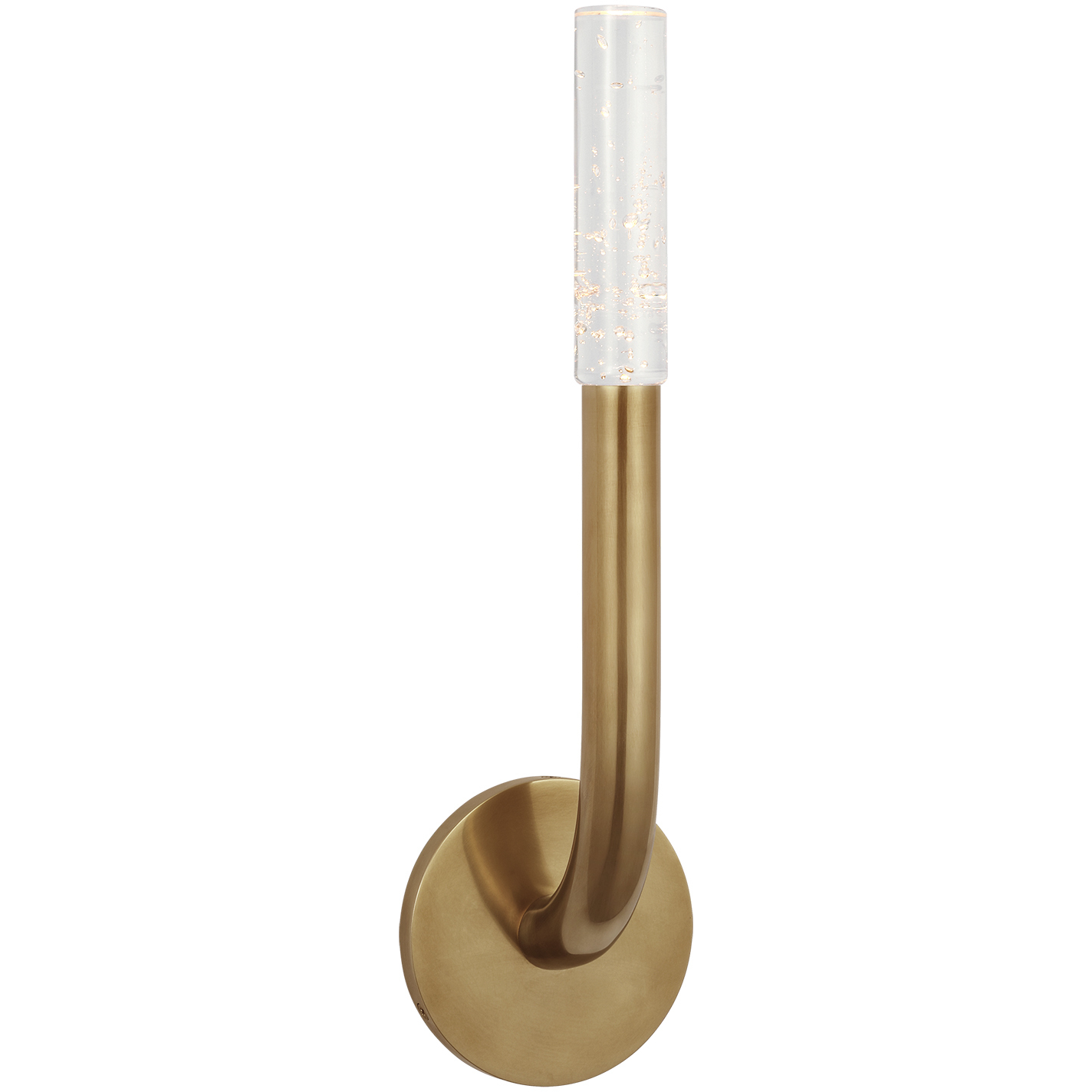 Kelly Wearstler Rousseau LED 4.5 inch Antique-Burnished Brass ADA Single Sconce Wall Light in Seeded Glass