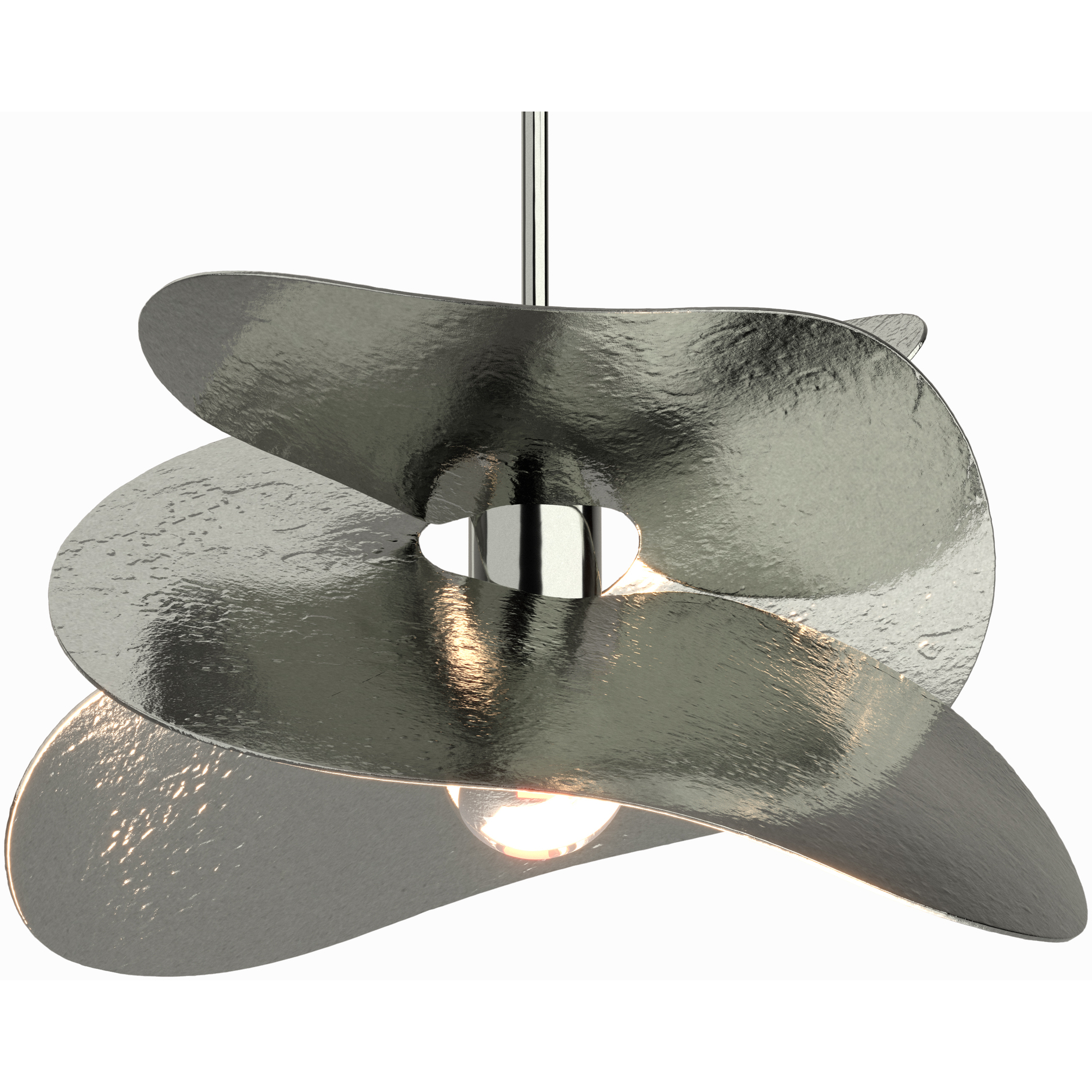 Hibiscus 1 Light 15.4 inch Sterling Mini Pendant Ceiling Light, Small