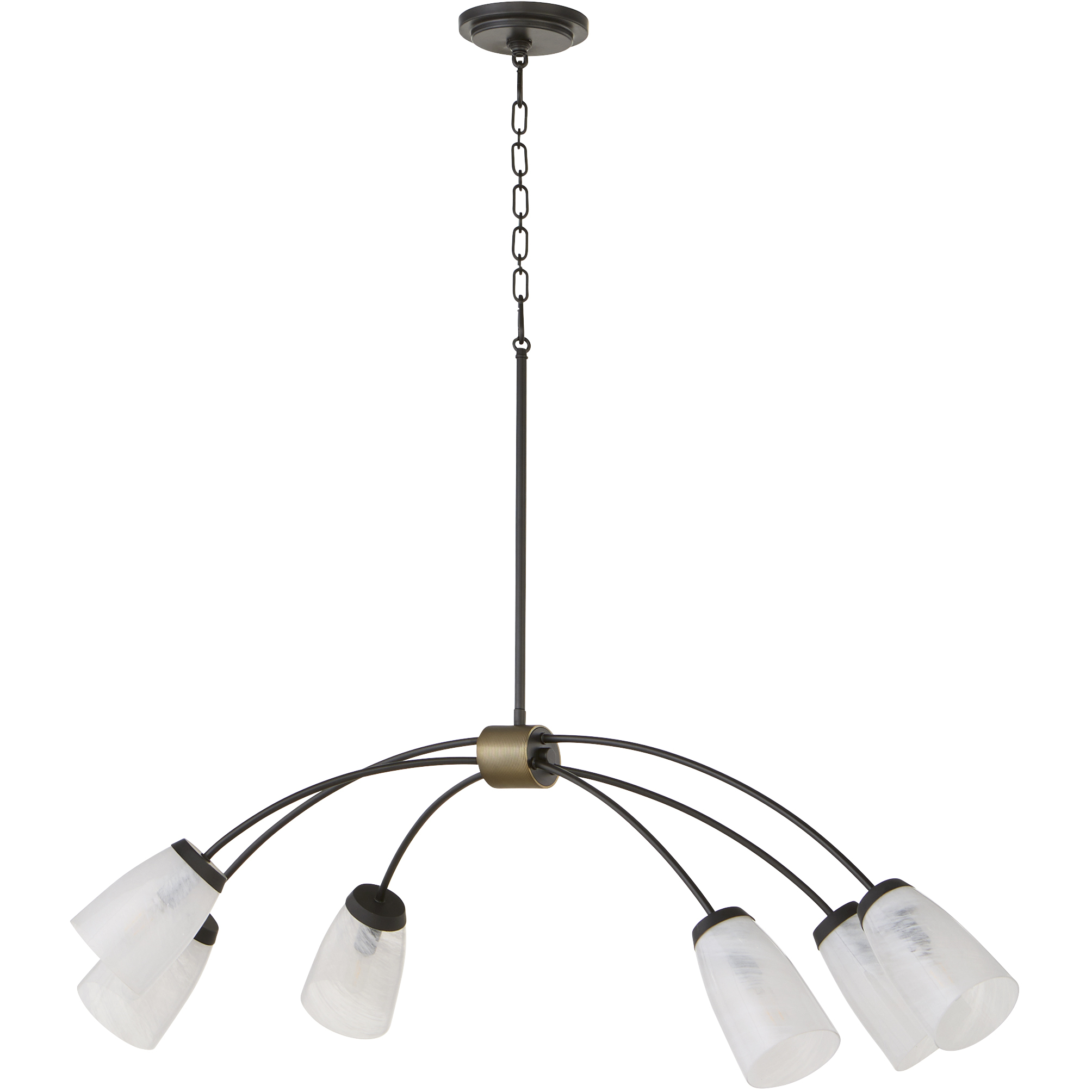 Arpeggio 6 Light 48.5 inch Matte Black Linear Chandelier Ceiling Light