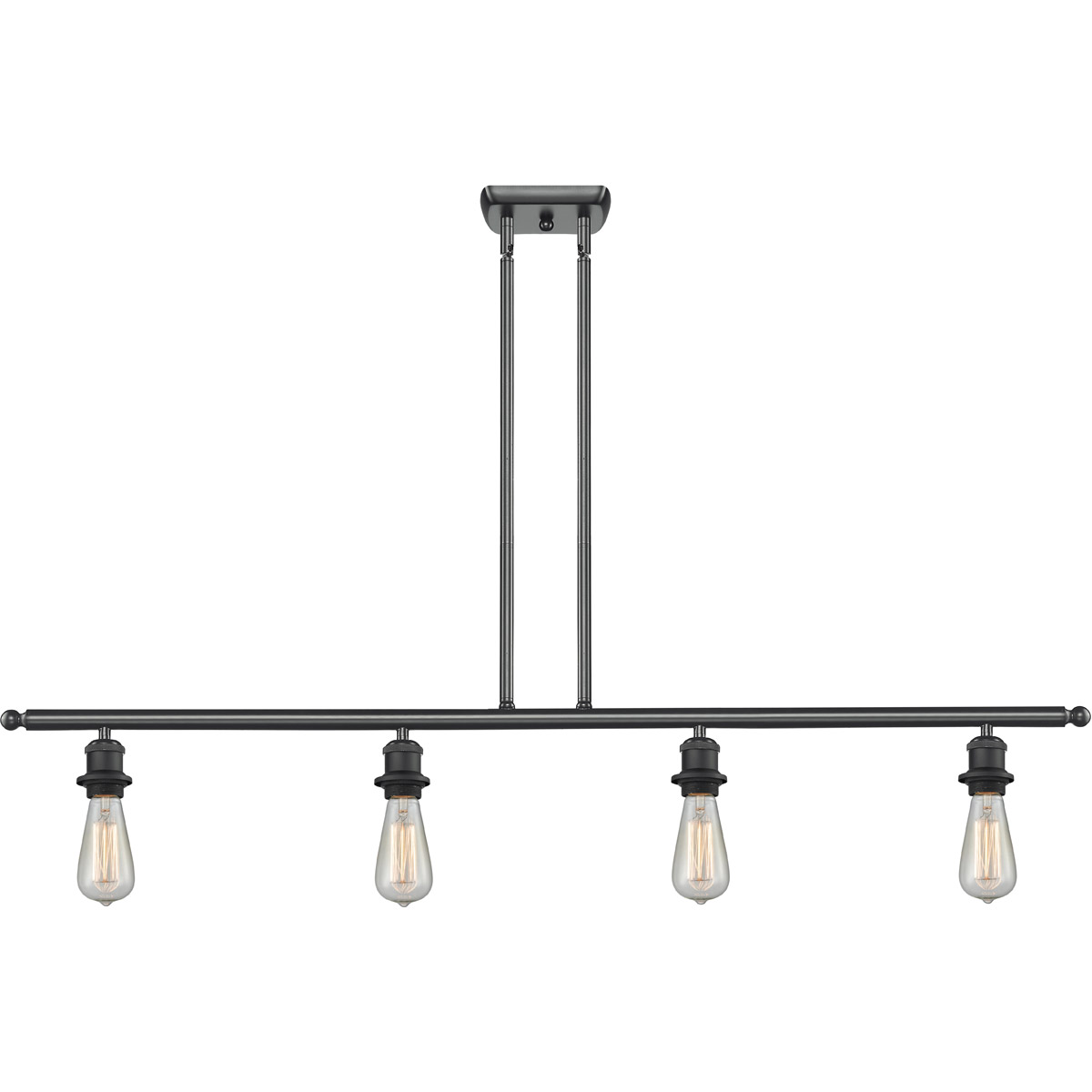 Ballston Bare Bulb LED 48 inch Matte Black Island Light Ceiling Light, Ballston