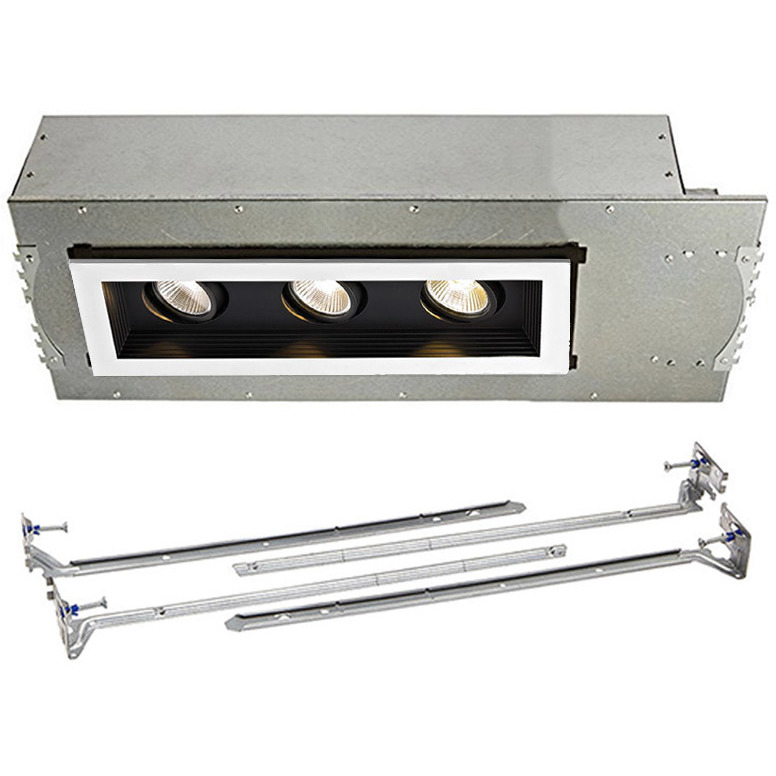 Mini LED Multiple Spots LED Black Multiple Recessed Trim in Flood, 3500K