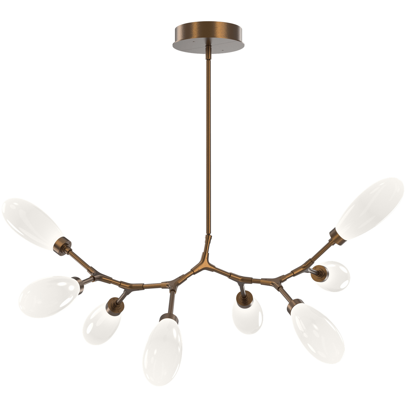 Fiori LED 51.9 inch Flat Bronze Linear Pendant Ceiling Light, Modern Branch