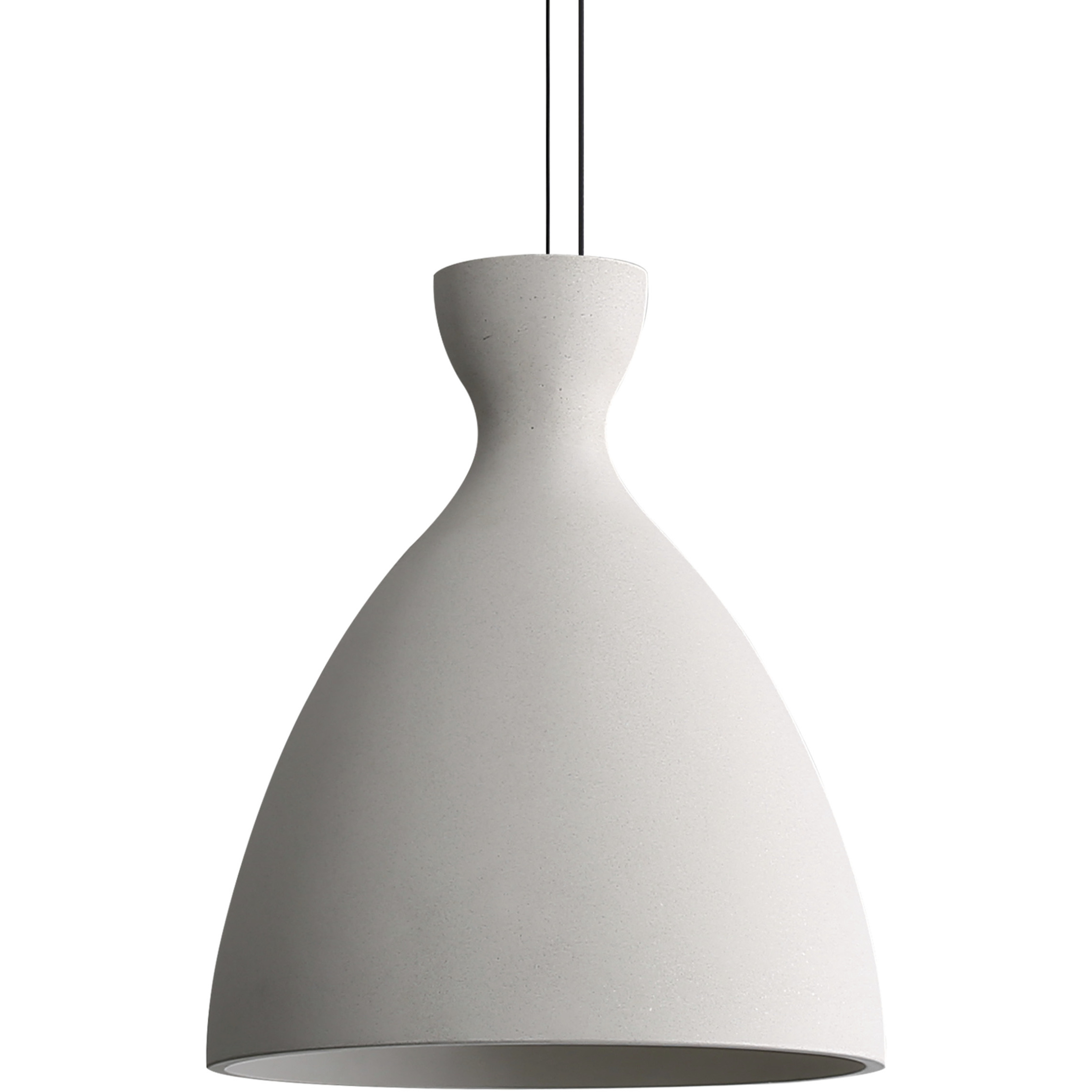 Aethera Pendant Ceiling Light in White Sandstone Cement
