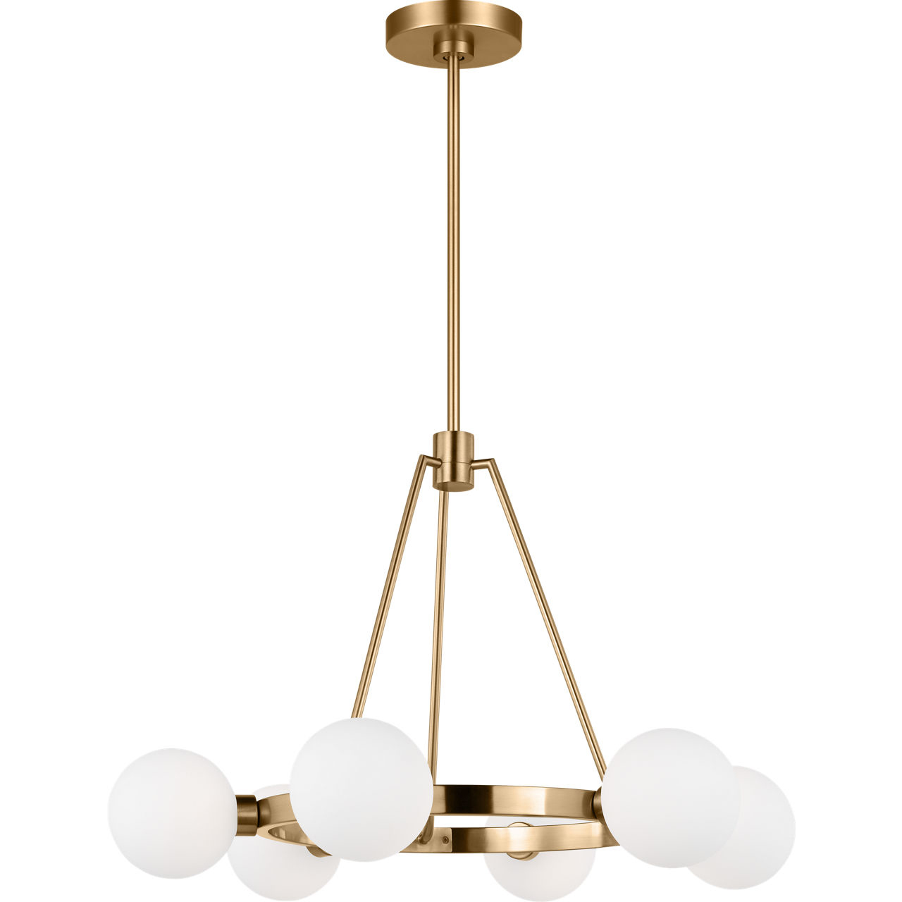 Sean Lavin Clybourn 6 Light 26 inch Satin Brass Chandelier Ceiling Light