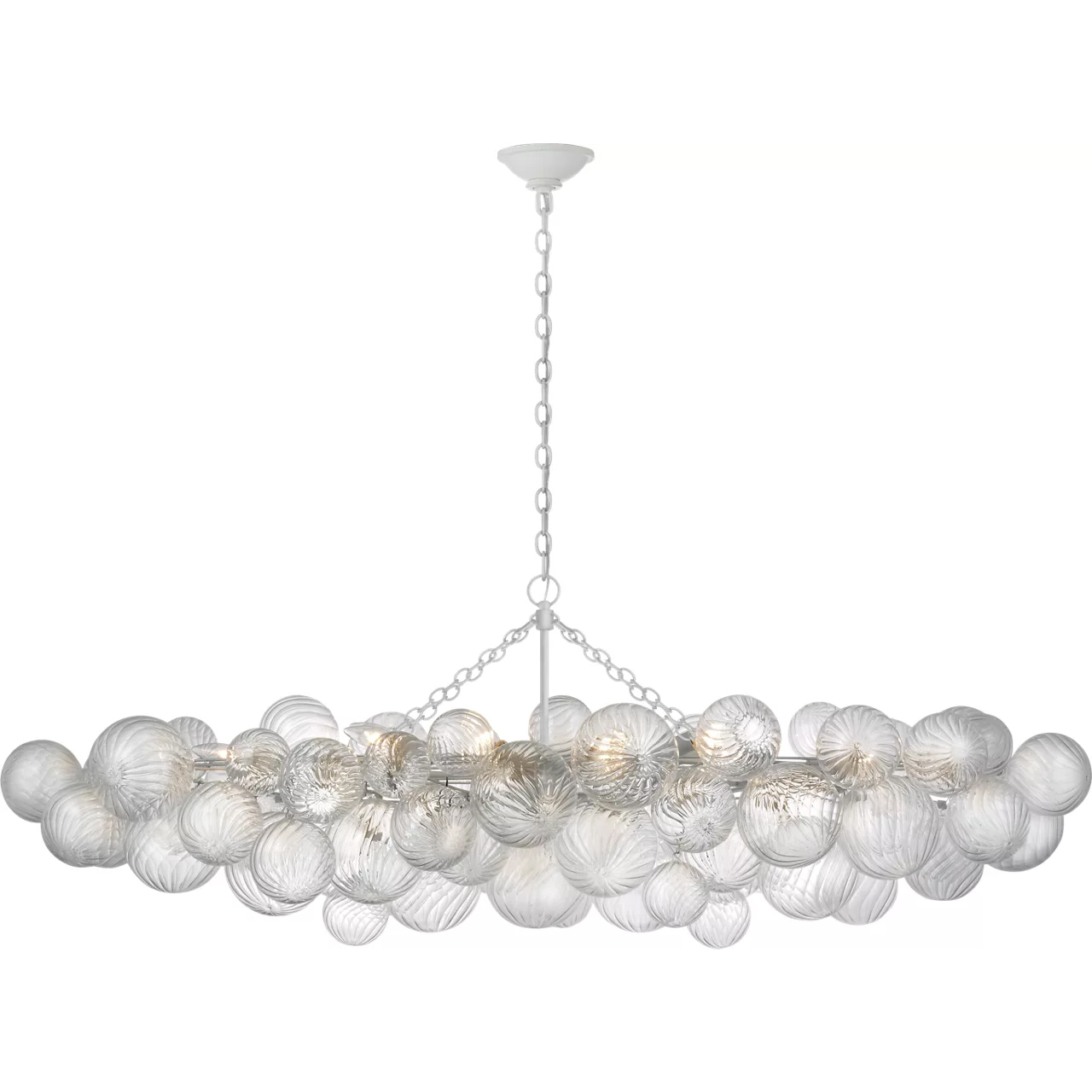 Julie Neill Talia LED 63.25 inch Plaster White Linear Chandelier Ceiling Light, Large