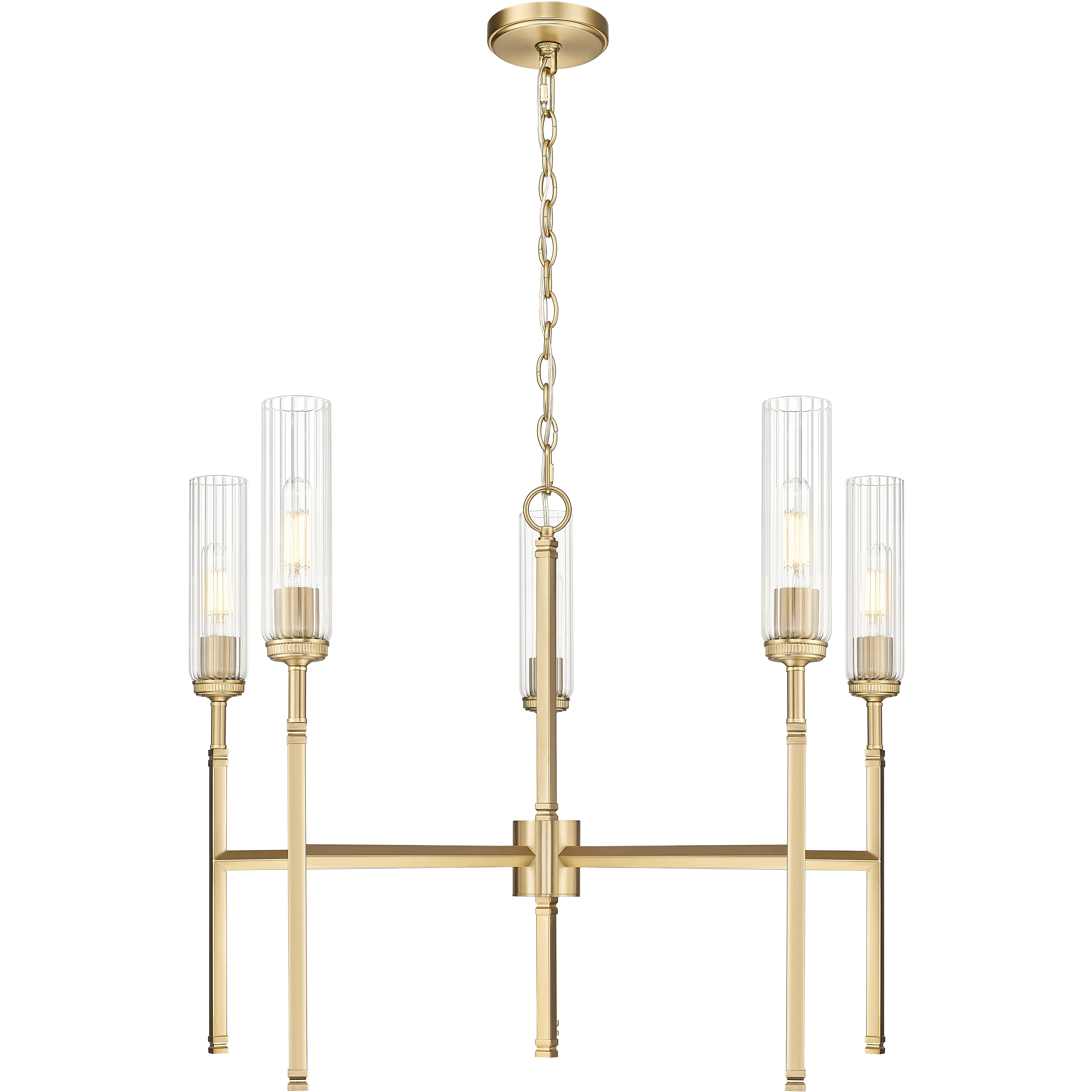 Esme 5 Light 32 inch Modern Gold Chandelier Ceiling Light