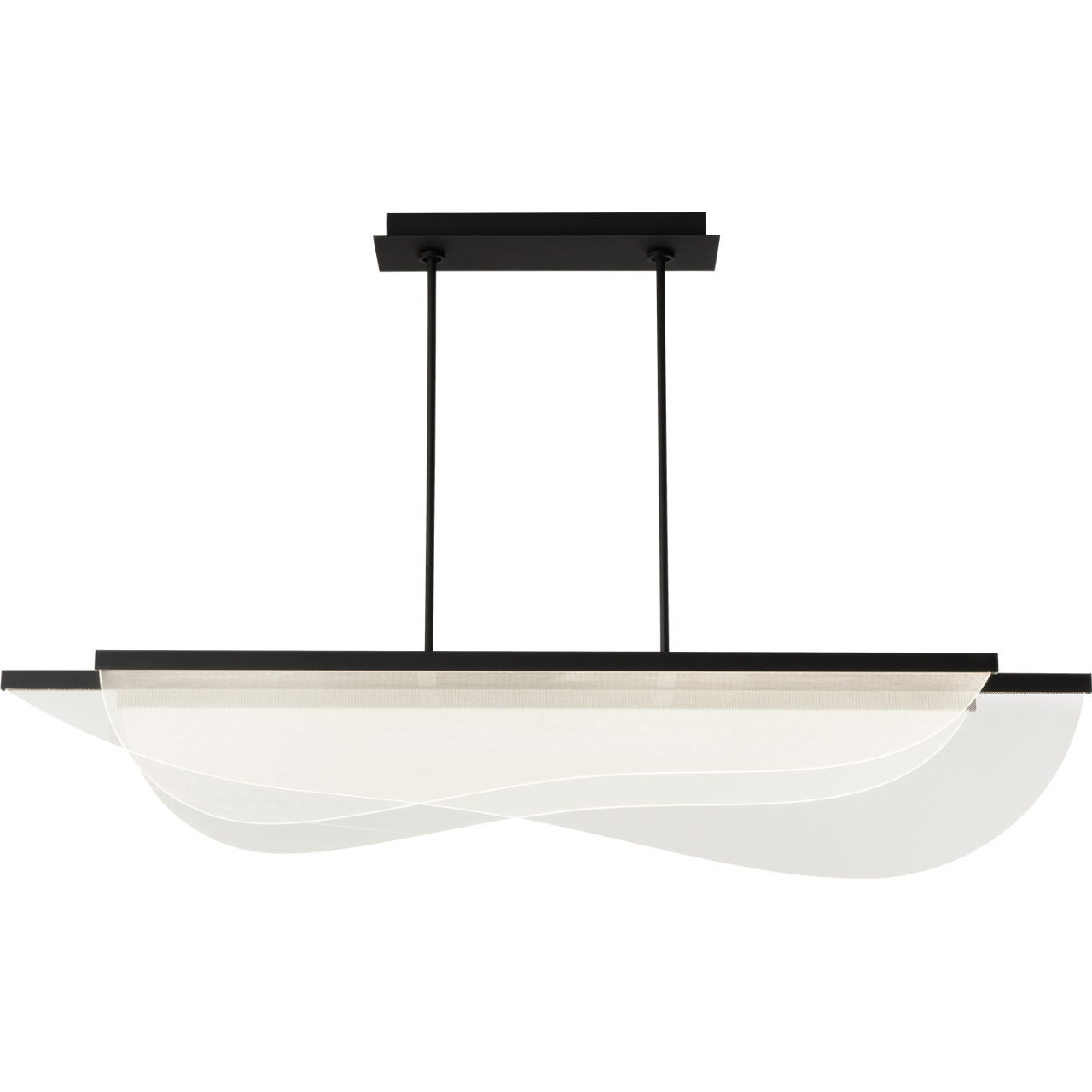Sean Lavin Nyra LED Nightshade Black Linear Suspension Ceiling Light, Integrated LED