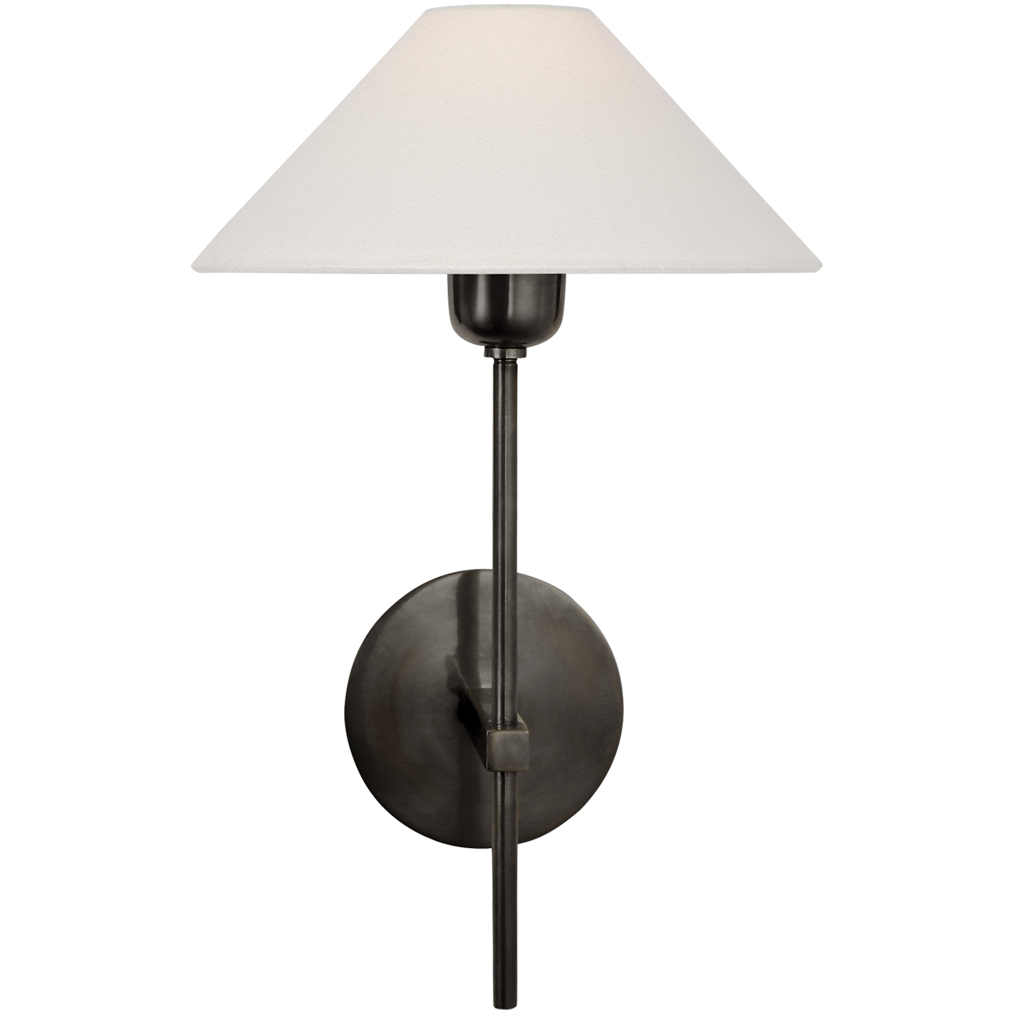 J. Randall Powers Hackney 1 Light 9 inch Bronze Single Sconce Wall Light in Linen
