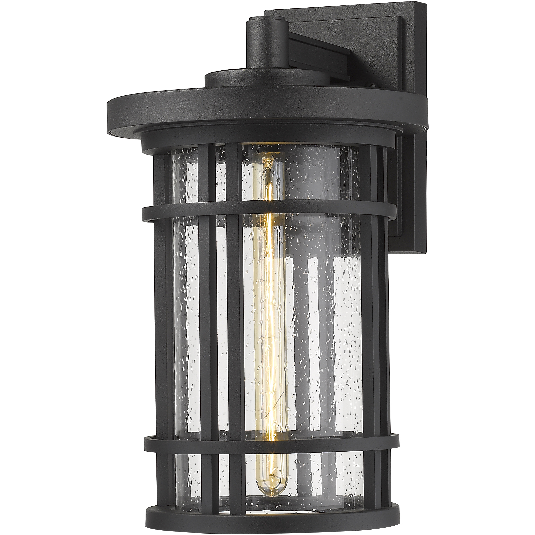 Jordan 1 Light 16.75 inch Black Outdoor Wall Light