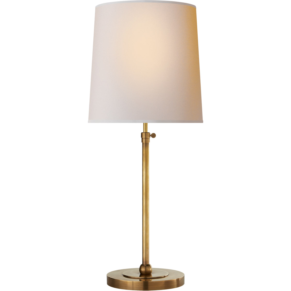 Thomas O'Brien Bryant 27.5 inch 60 watt Hand-Rubbed Antique Brass Table Lamp Portable Light in Natural Paper, Large