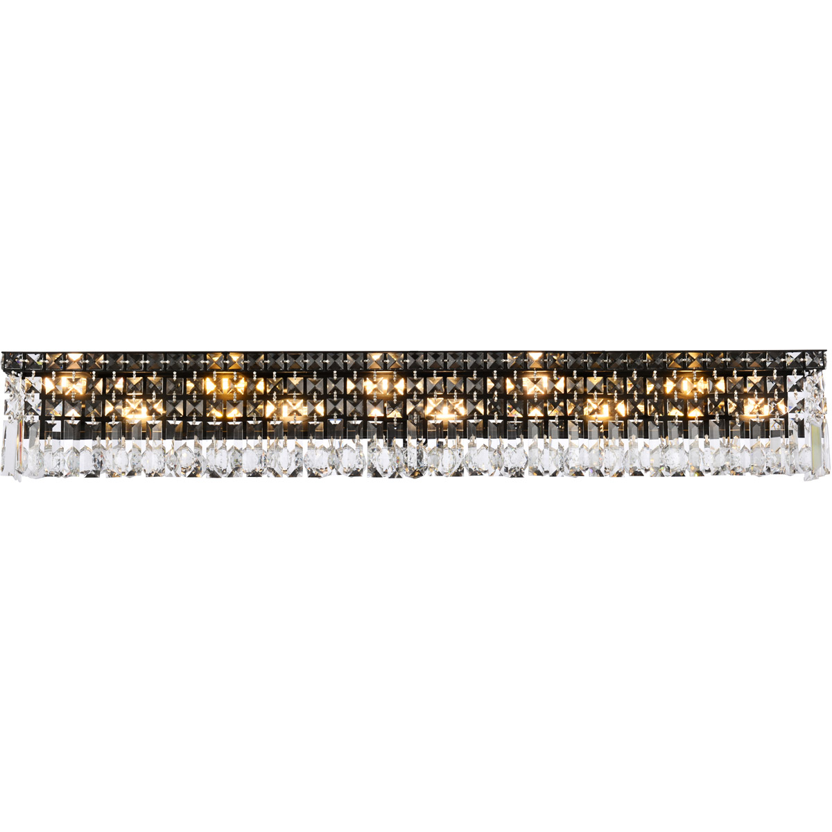 Maxime 10 Light 4.5 inch Black and Clear Wall Sconce Wall Light in Royal Cut