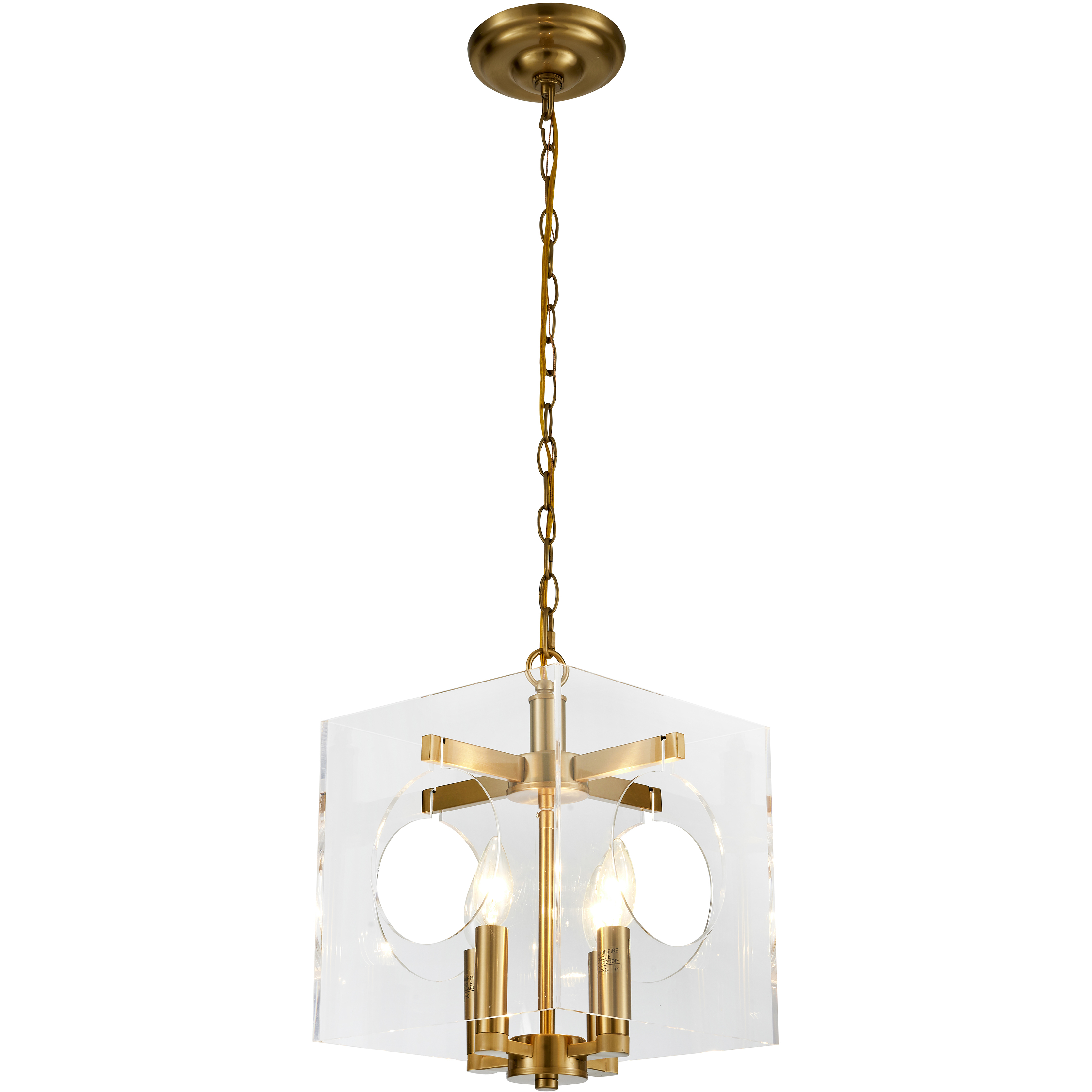 Td10 Series 4 Light 10 inch Gold Chandelier Ceiling Light