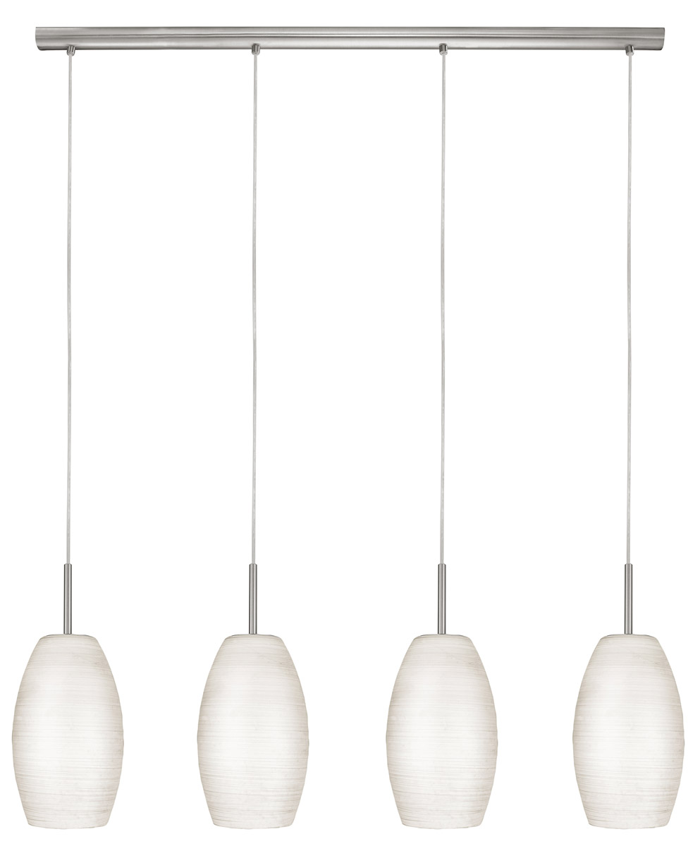 Batista 1 4 Light 39.75 inch Matte Nickel Trestle Hanging Light Ceiling Light