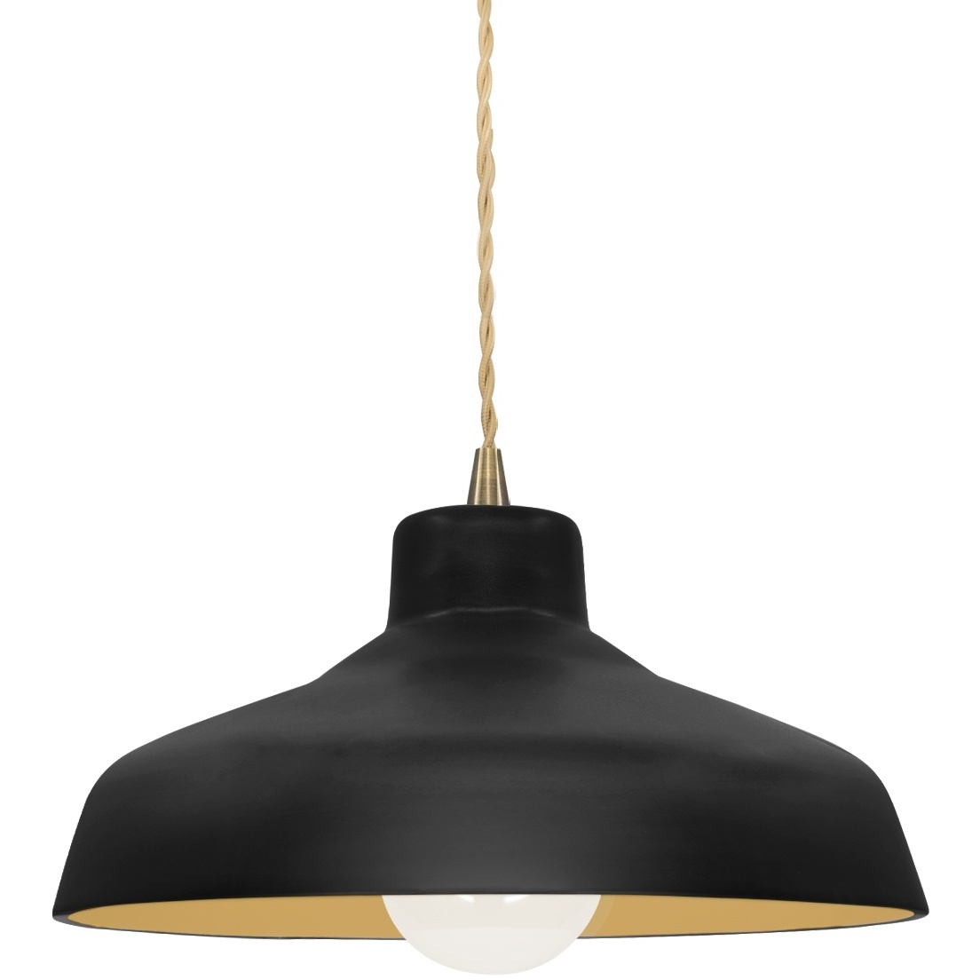 Radiance 1 Light 11.5 inch Carbon Matte Black and Champagne Gold and Antique Brass Pendant Ceiling Light