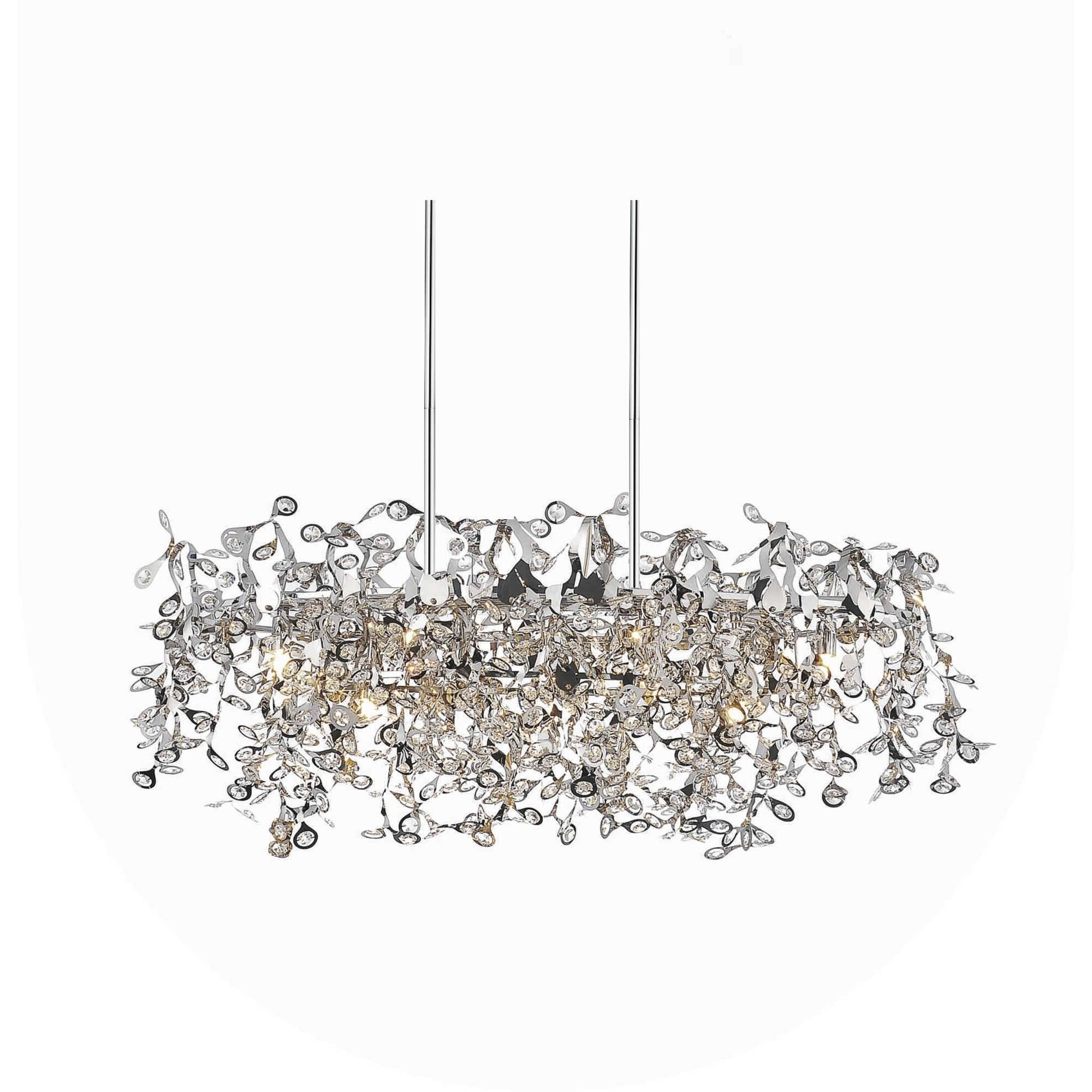 Flurry 7 Light 37 inch Chrome Island/Pool Table Light Ceiling Light