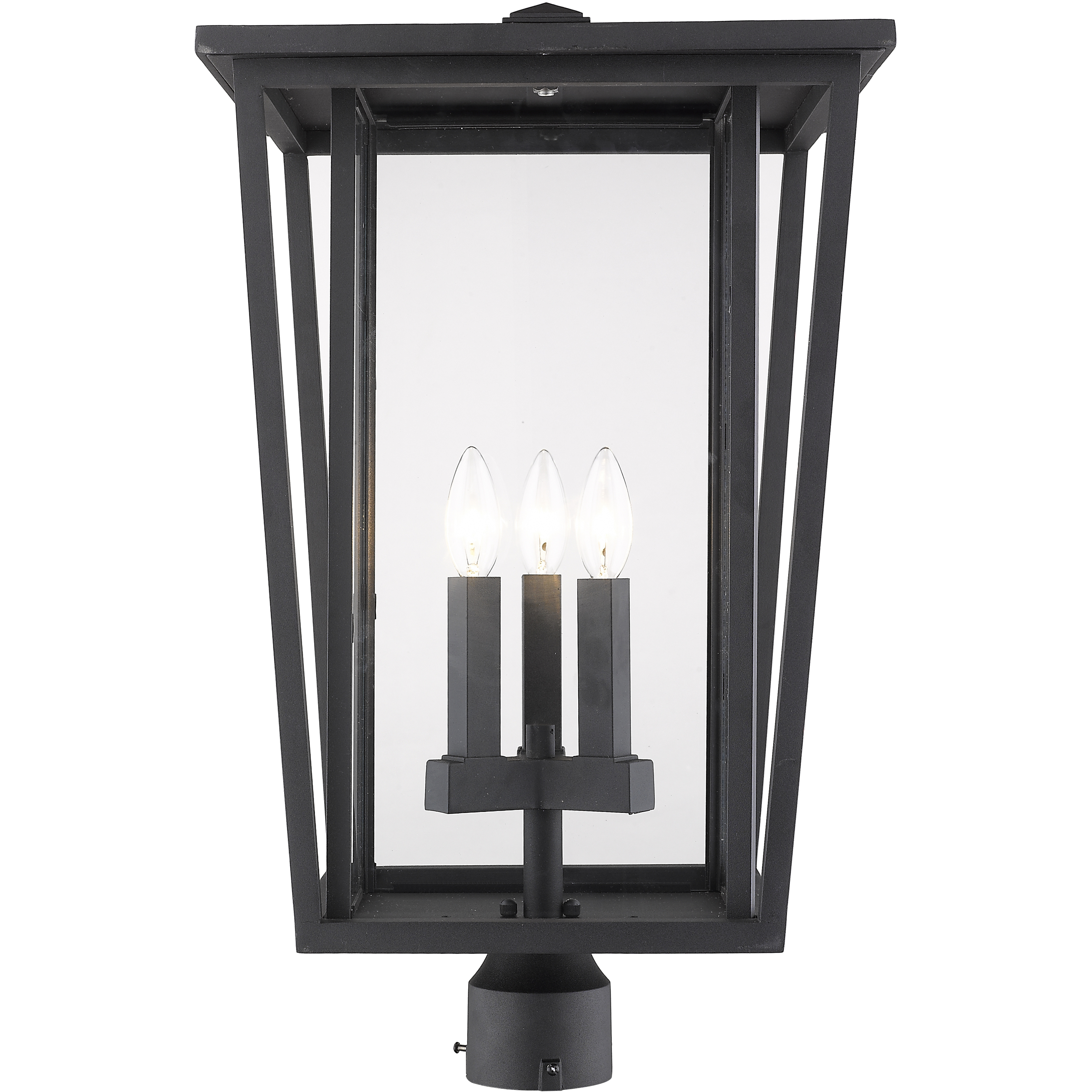 Seoul 3 Light 23.75 inch Black Outdoor Post Mount Fixture