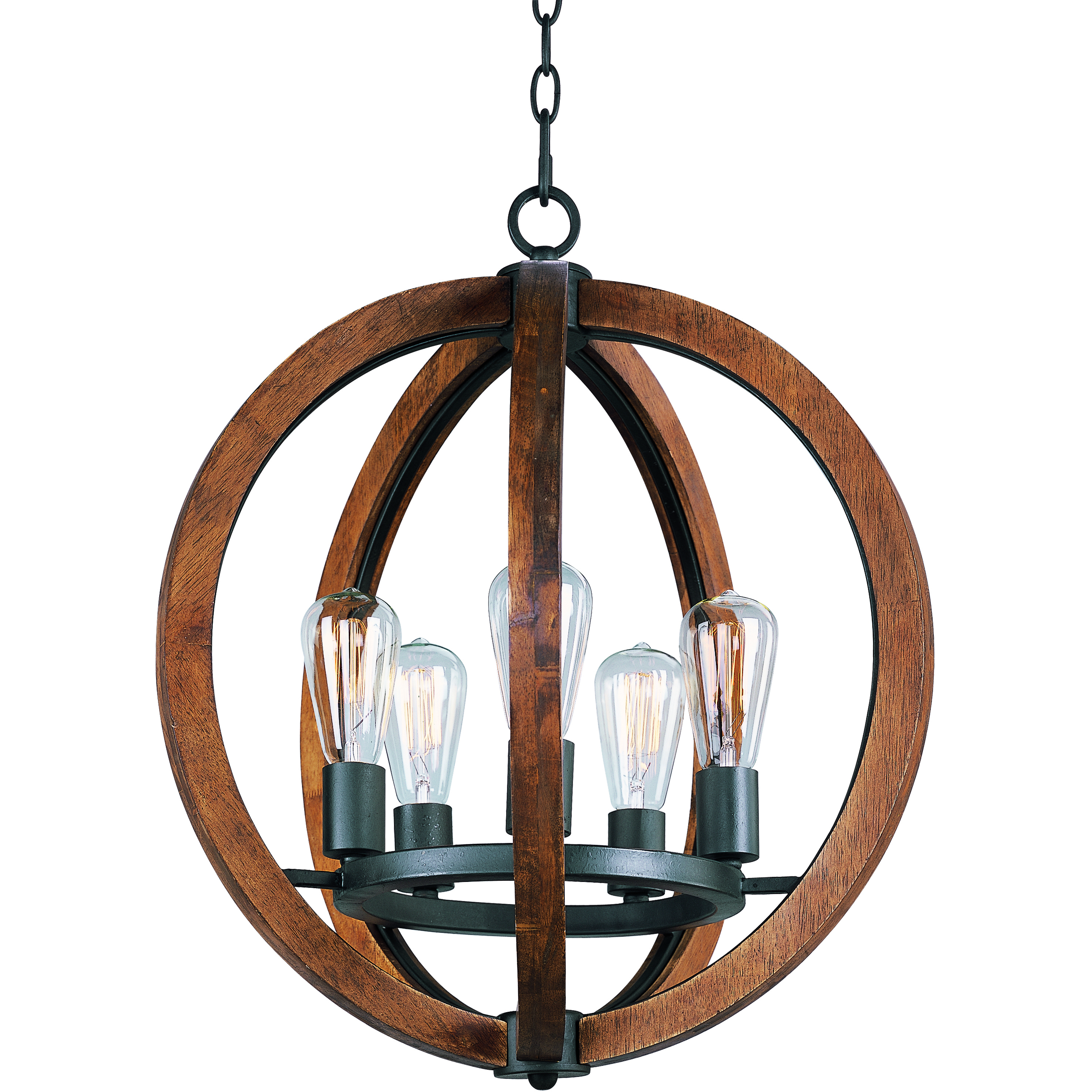 Bodega Bay 5 Light 18 inch Anthracite Single-Tier Chandelier Ceiling Light in Bulb Not Included