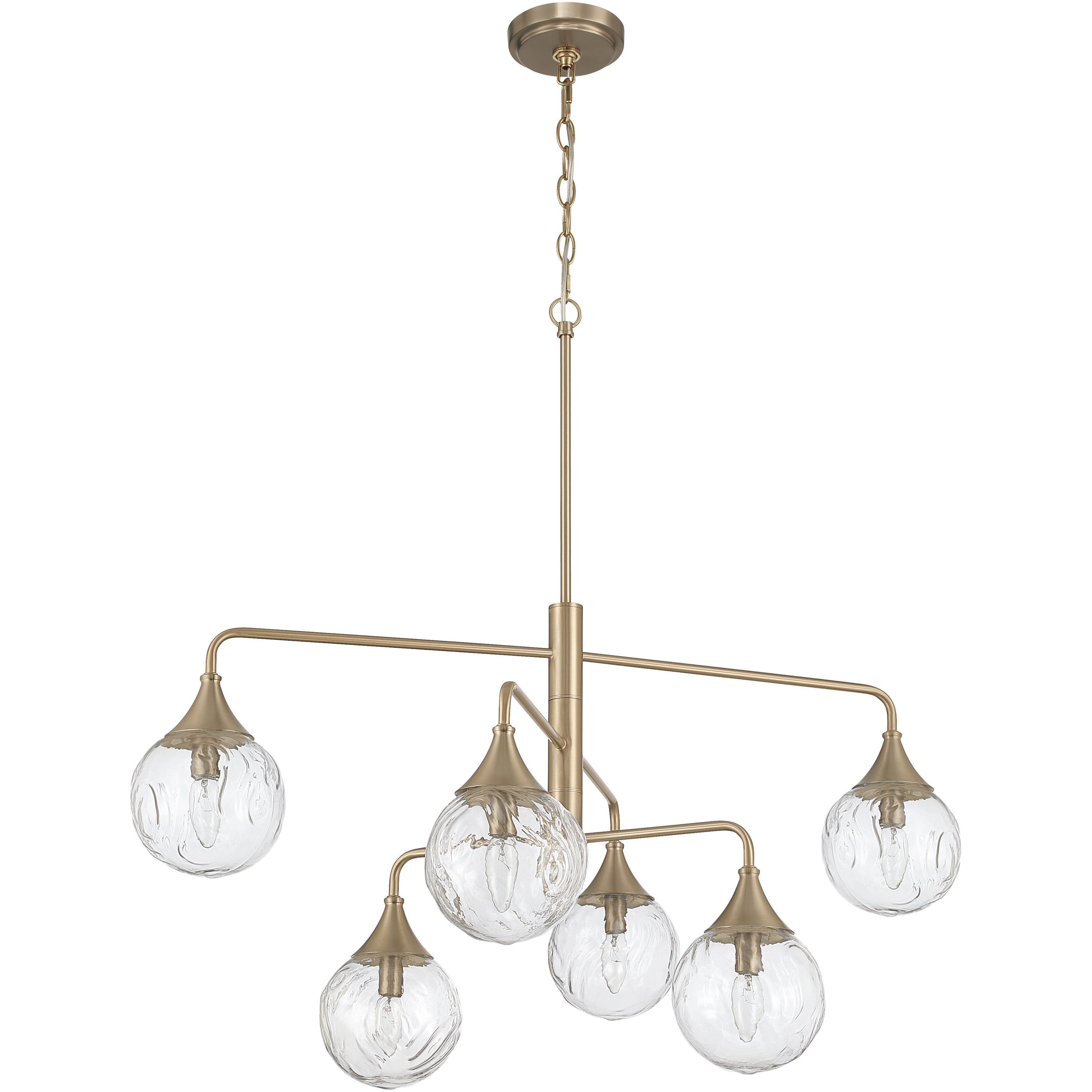 Reflection 6 Light 36 inch Premium Bronze Chandelier Ceiling Light