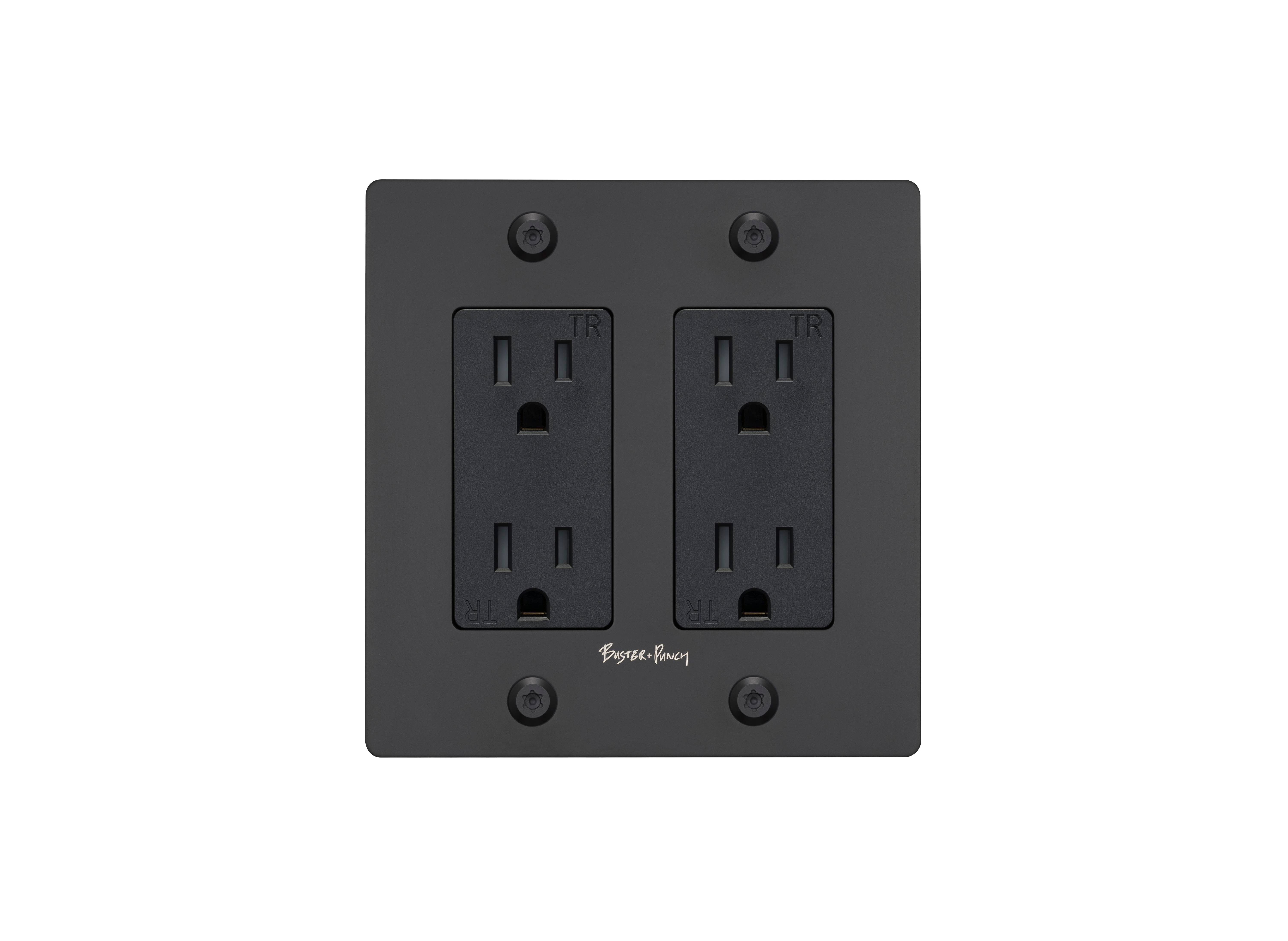Outlet Ware Buster + Punch NSK-024366 2G Duplex 125 Black Outlet