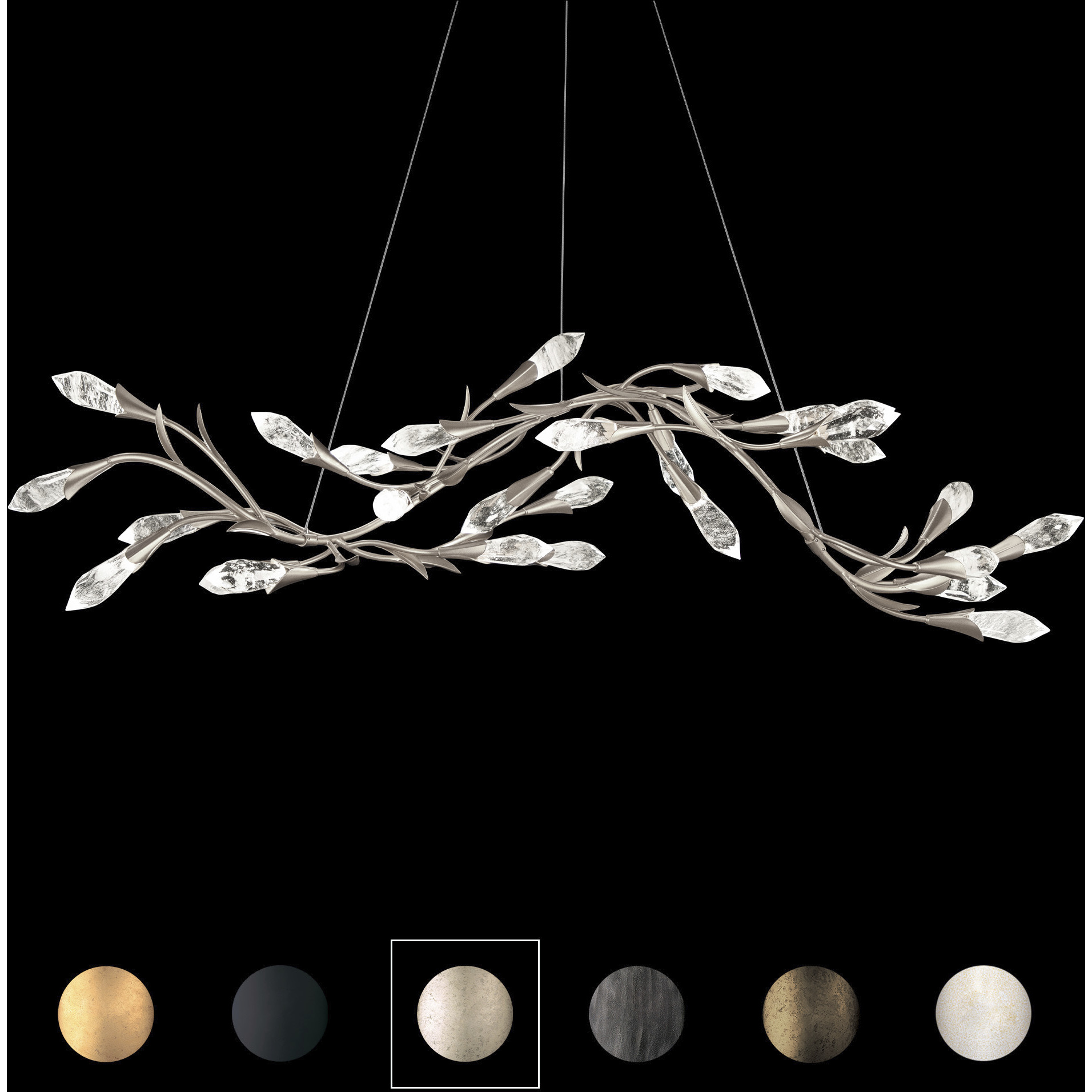Signature Secret Garden LED 56.3 inch Heirloom Bronze Linear Chandelier Ceiling Light, Schonbek Signature