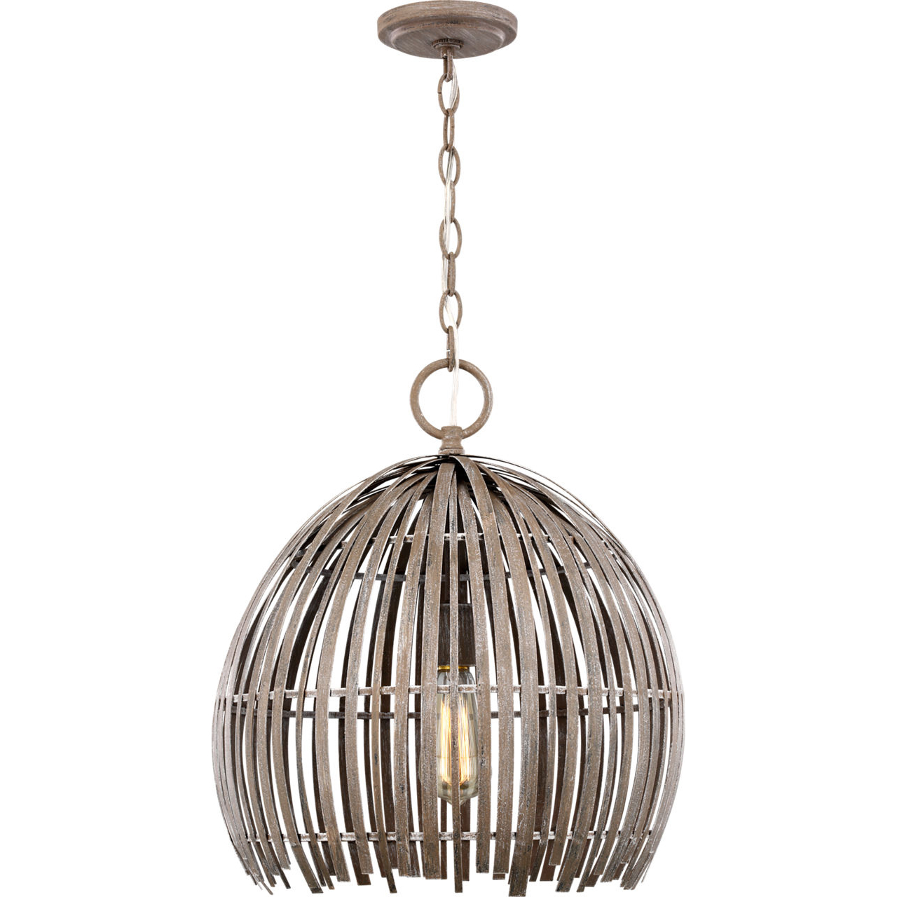 Hanalei 1 Light 16 inch Washed Pine Pendant Ceiling Light