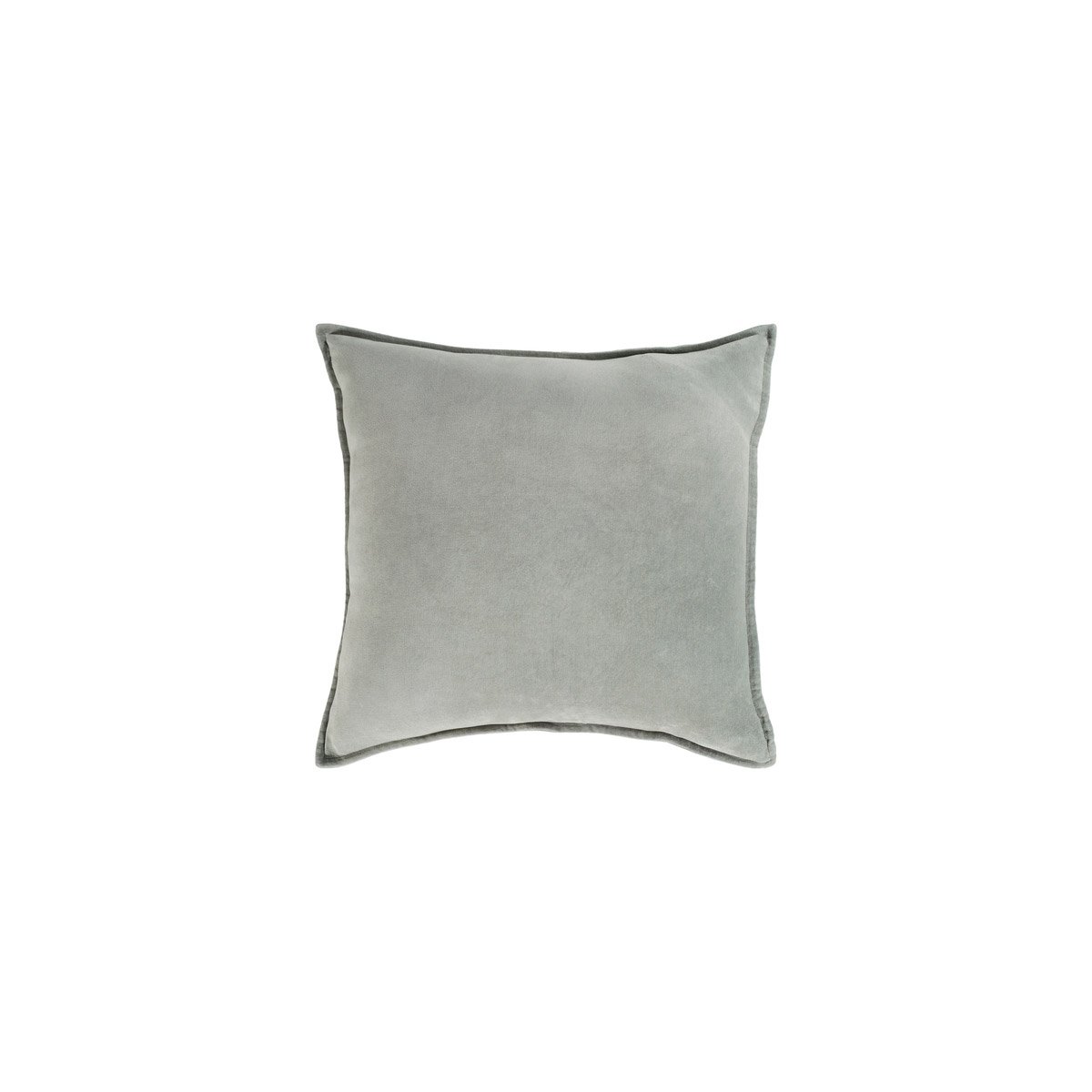 Cotton Velvet 22 X 22 inch Sage Pillow Kit, Square