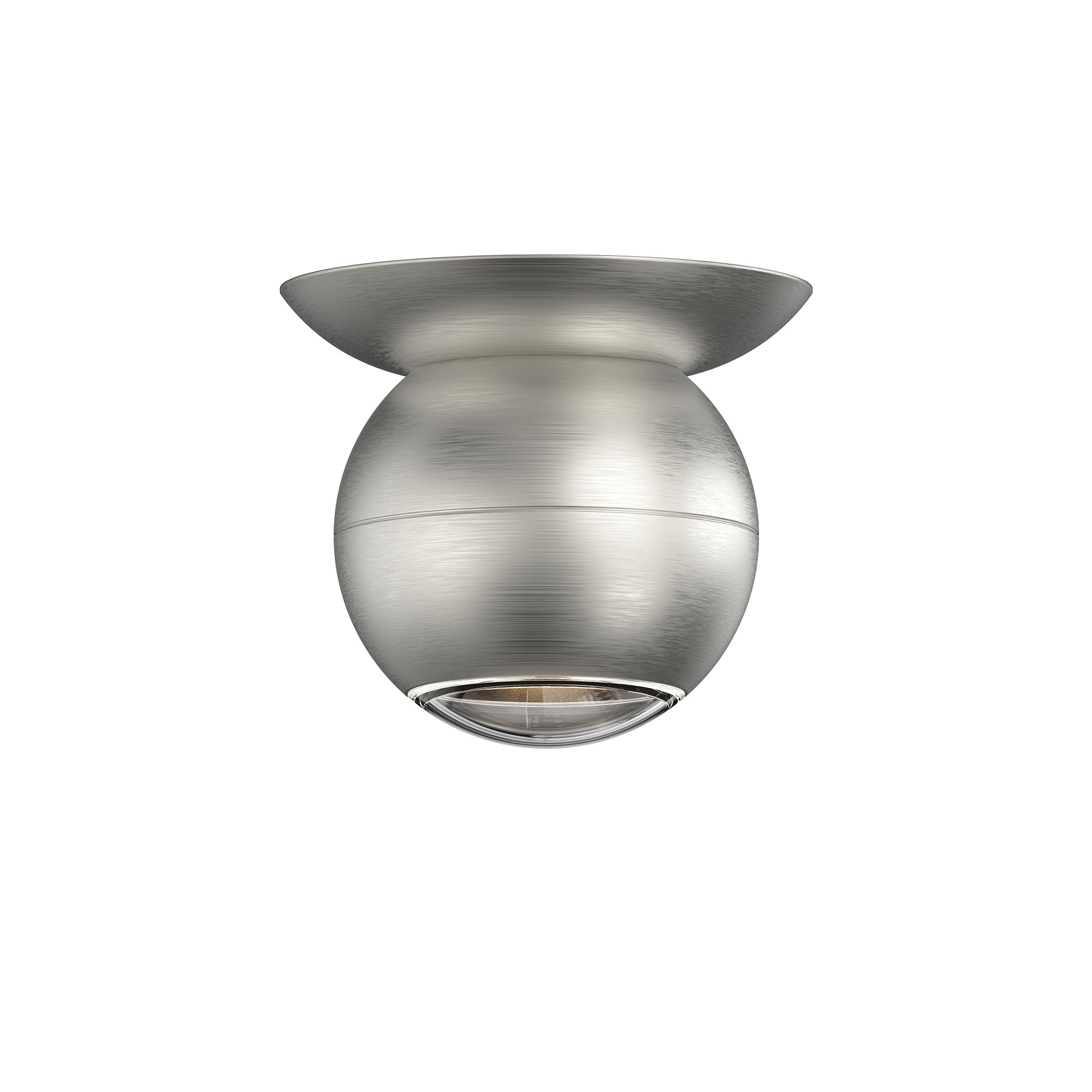 Hemisphere LED 4 inch Natural Anodized Surface Mount Ceiling Light