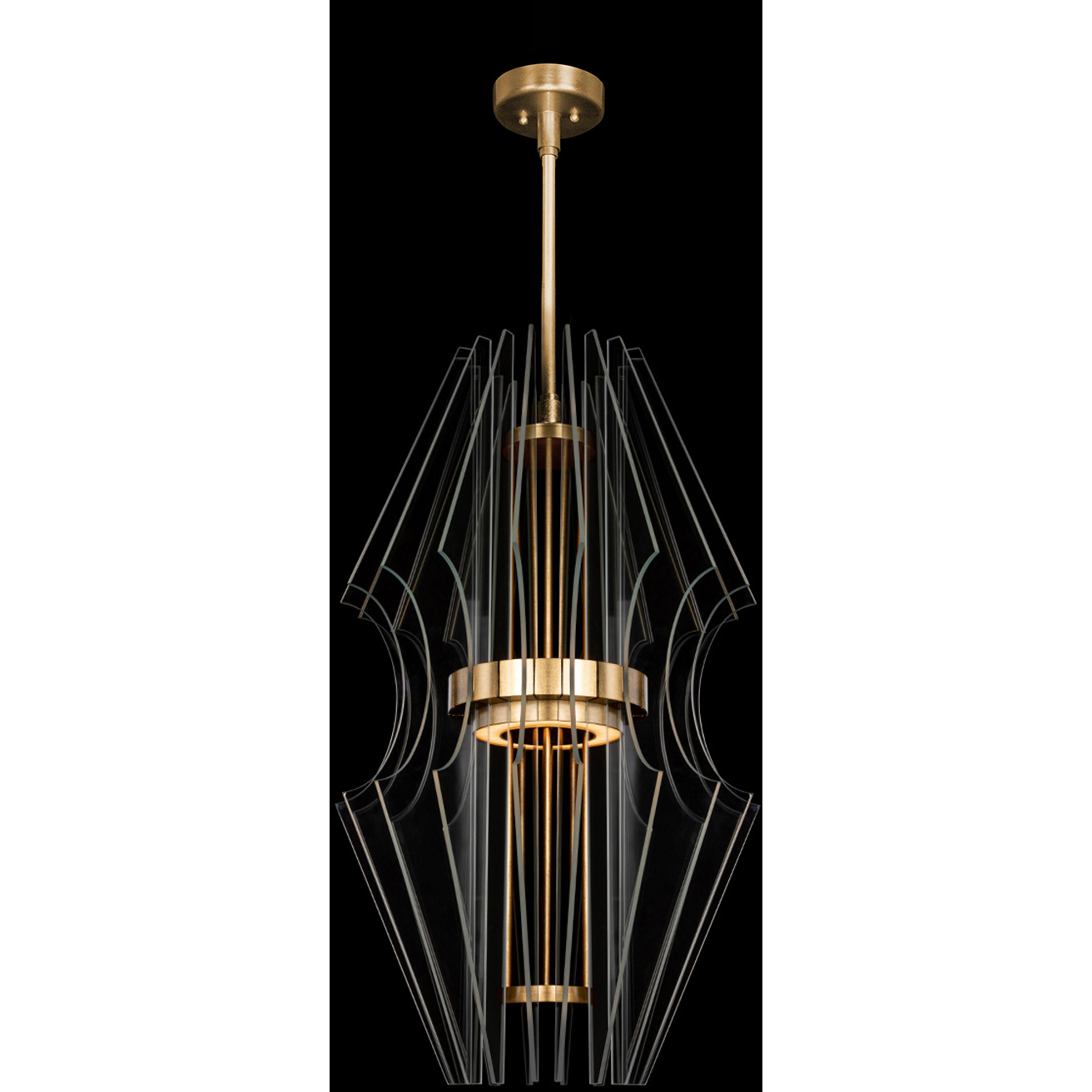Newton 3 Light 20.5 inch Gold Pendant Ceiling Light