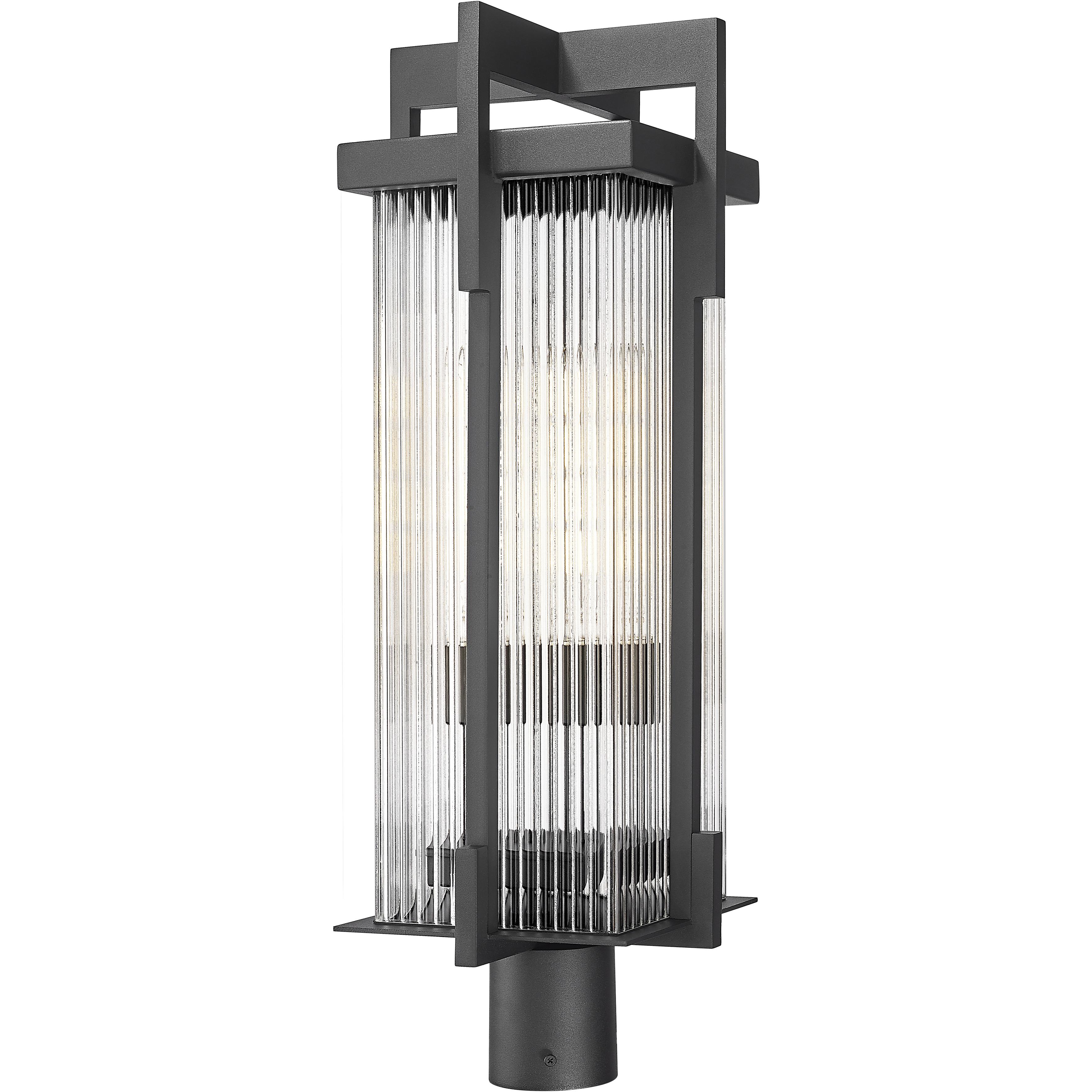 Fortis 2 Light 26.75 inch Sand Black Outdoor Post Mount Fixture