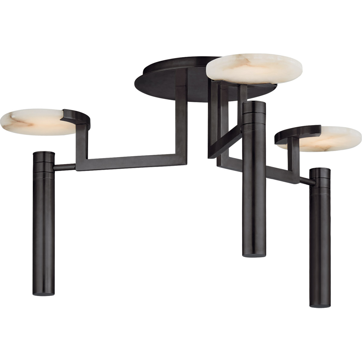 Kelly Wearstler Melange LED 24.25 inch Bronze Floating Disc Semi-Flush Chandelier Ceiling Light, Large