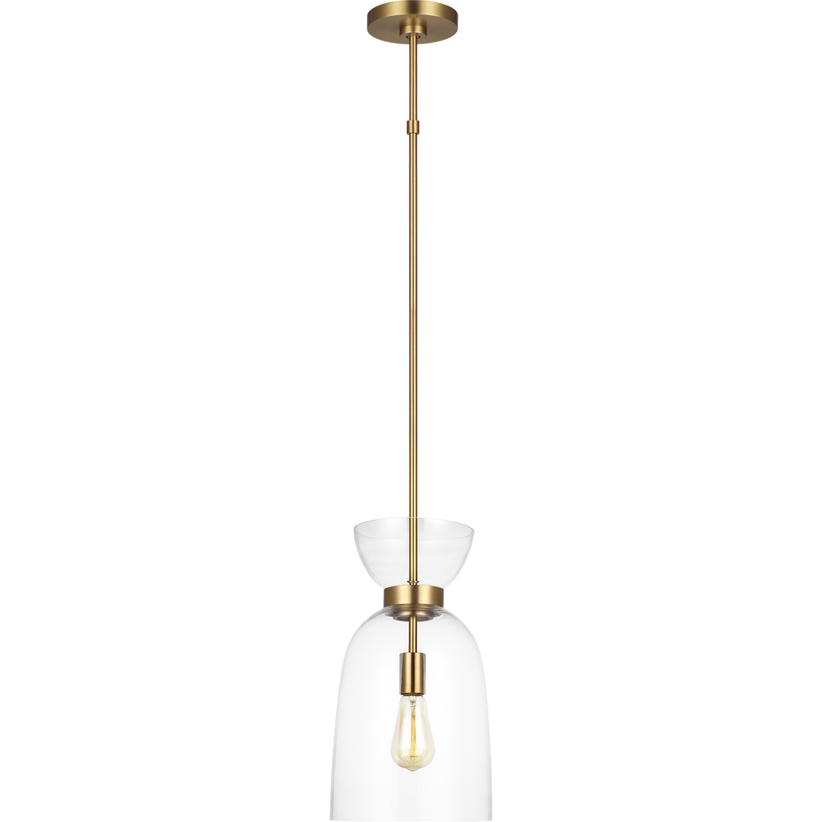 kate spade new york Londyn 1 Light 9 inch Burnished Brass with Clear Glass Pendant Ceiling Light