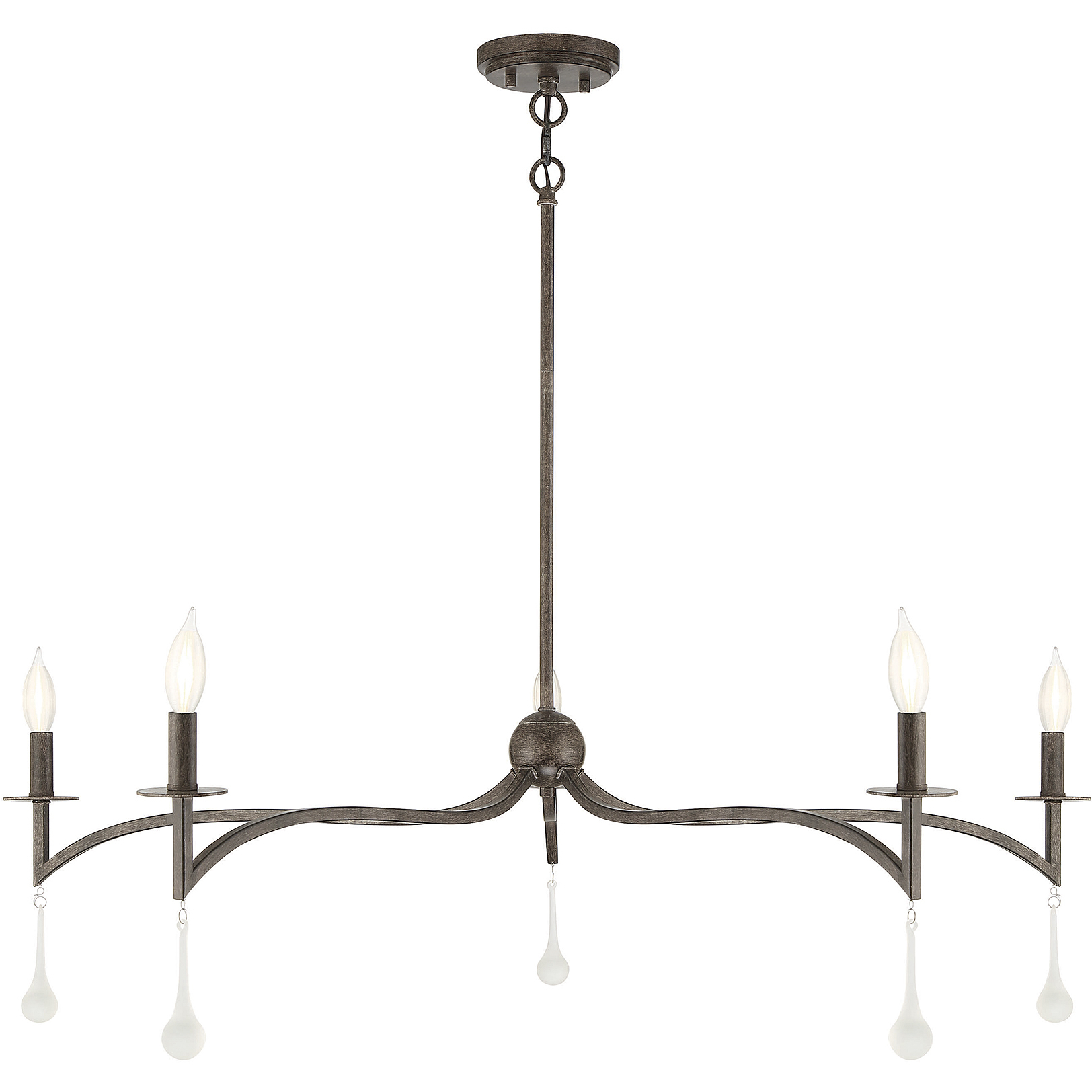 Laramie 5 Light 43 inch Chelsea Walnut Chandelier Ceiling Light