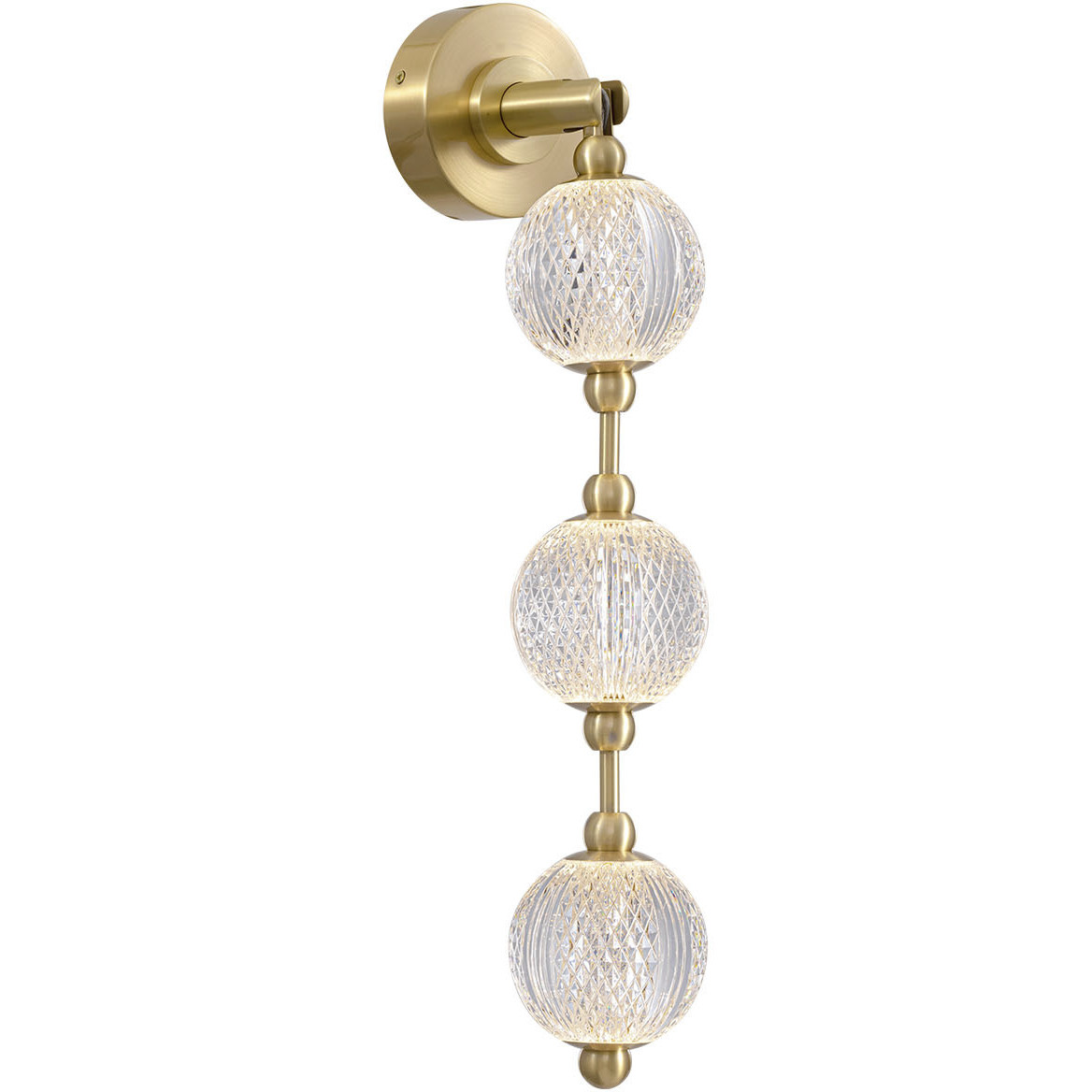 Marni LED 4.38 inch Natural Brass Wall/Vanity Light Wall Light