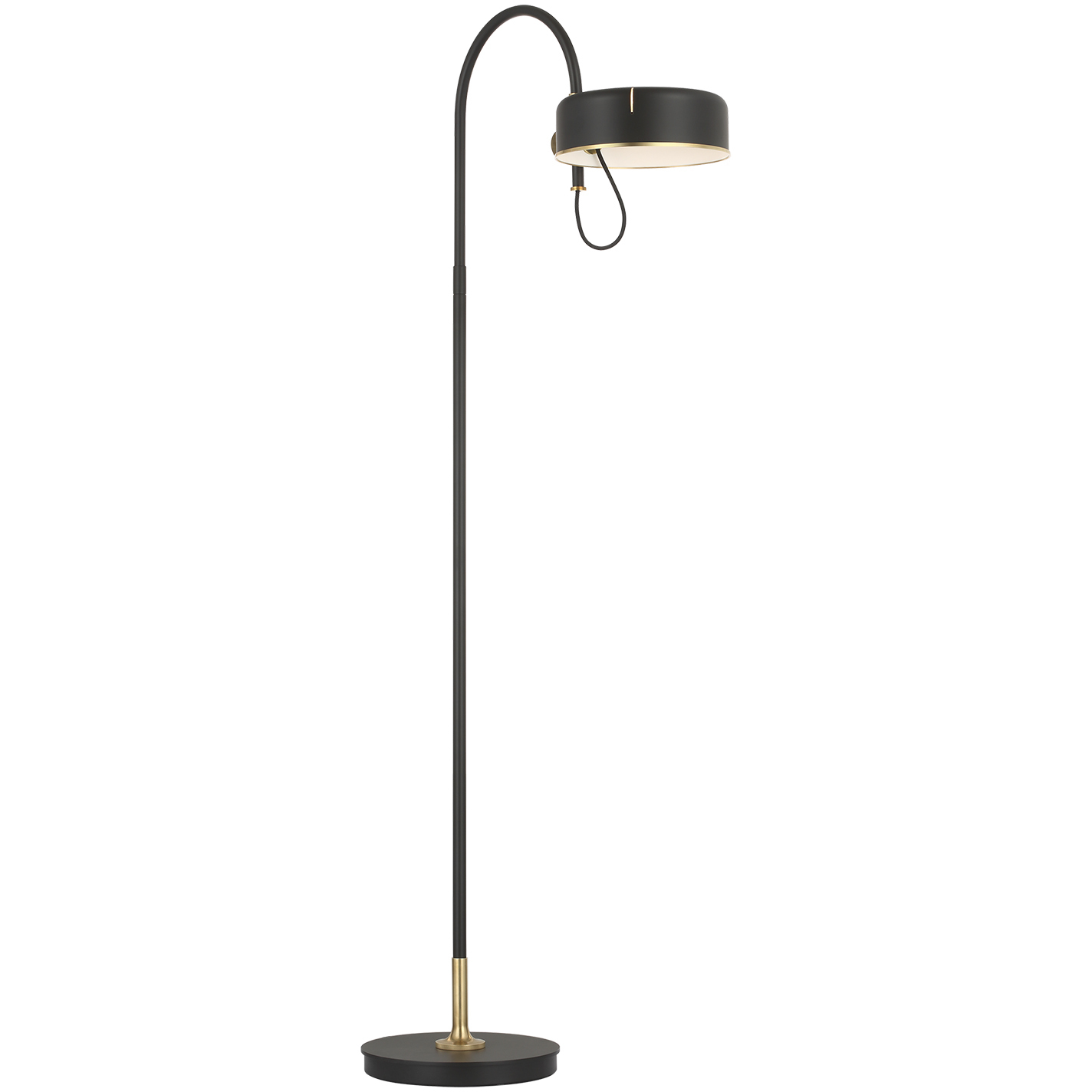 Thomas O'Brien Oso 58.25 inch 6 watt Modern Iron and Hand-Rubbed Antique Brass Articulating Reading Floor Lamp Portable Light
