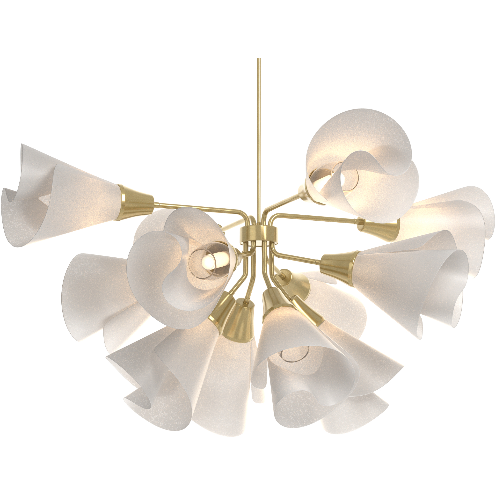 Mobius 12 Light 38.1 inch Modern Brass Pendant Ceiling Light