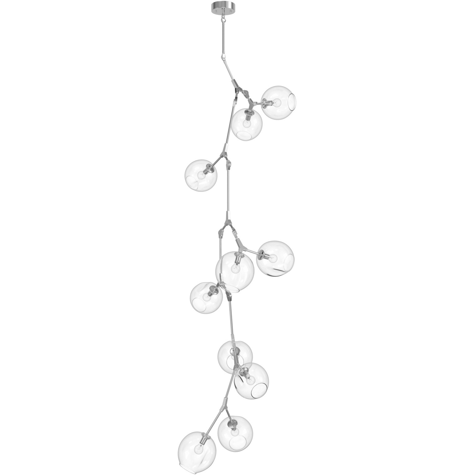 Fairfax Ave. 10 Light 27 inch Matte Chrome Chandelier Ceiling Light