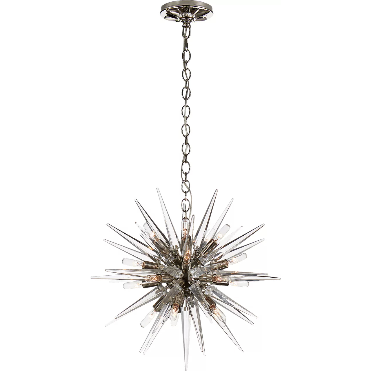 Chapman & Myers Quincy2 20 Light 20 inch Polished Nickel Sputnik Chandelier Ceiling Light, Small