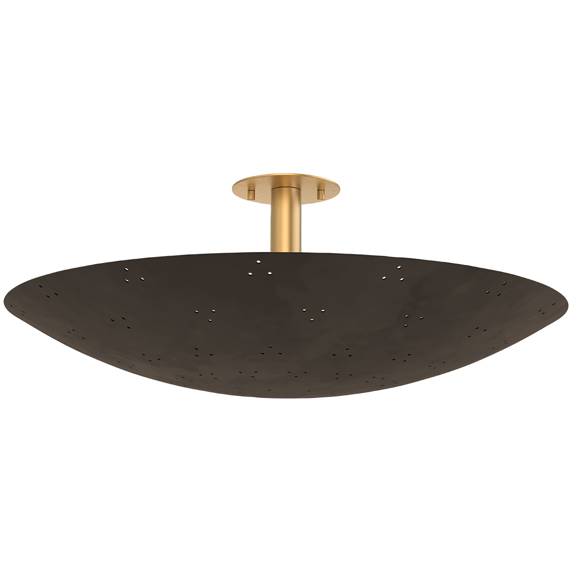 Bern 3 Light 28 inch Vintage Brass/Bronze Flush Mount Ceiling Light