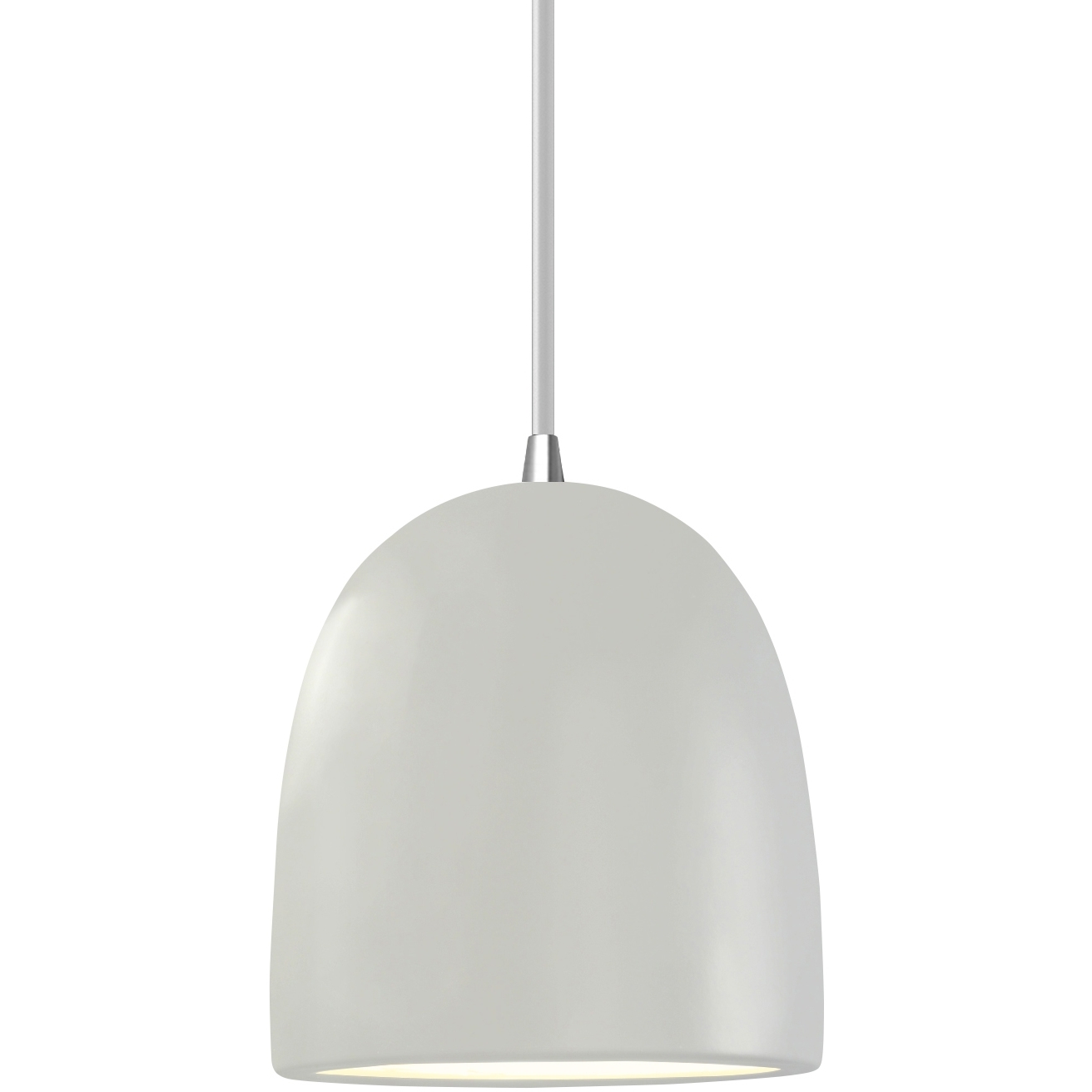 Radiance Collection LED 9 inch Polished Chrome and Matte White and White Pendant Ceiling Light